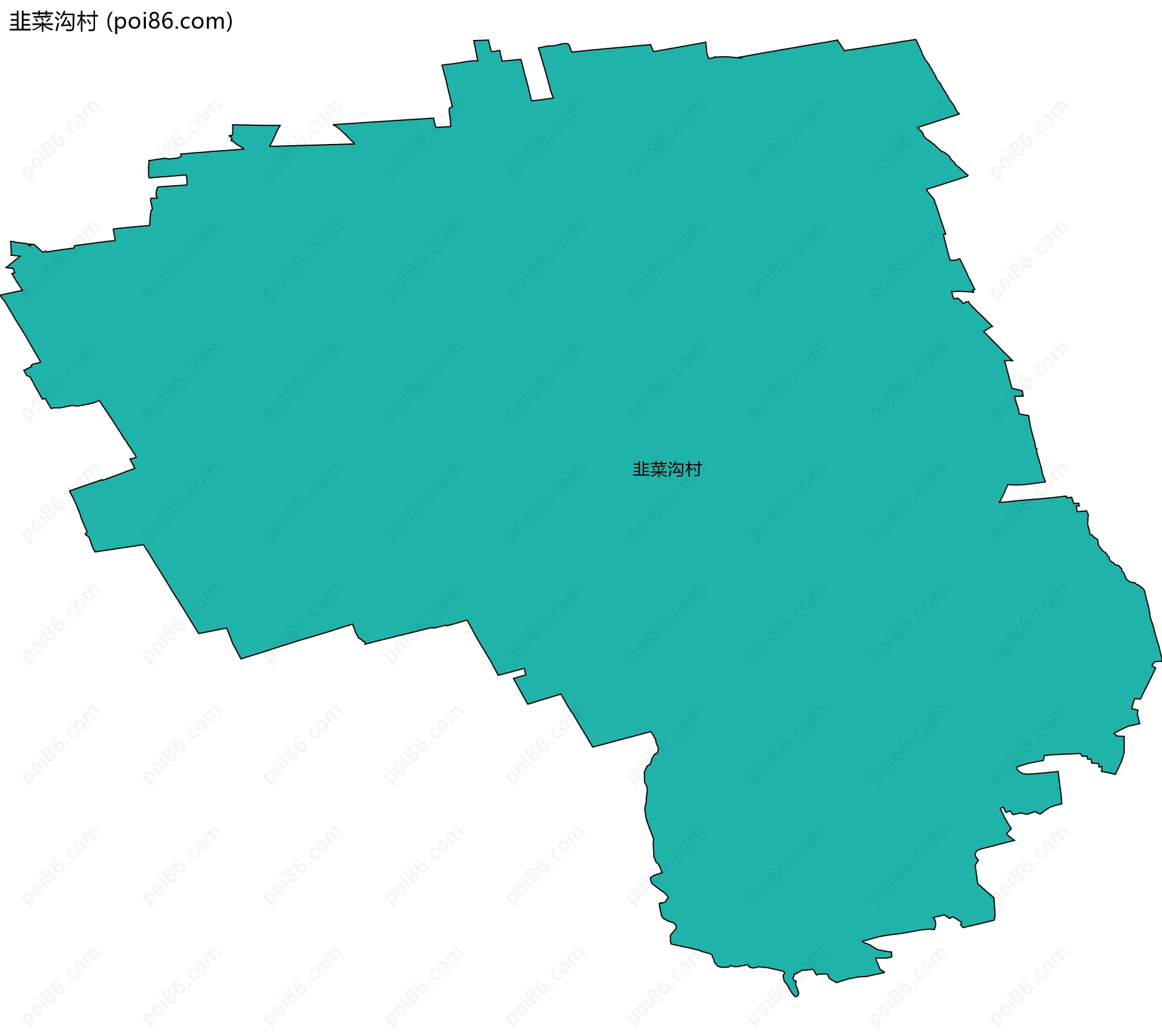 韭菜沟村边界地图