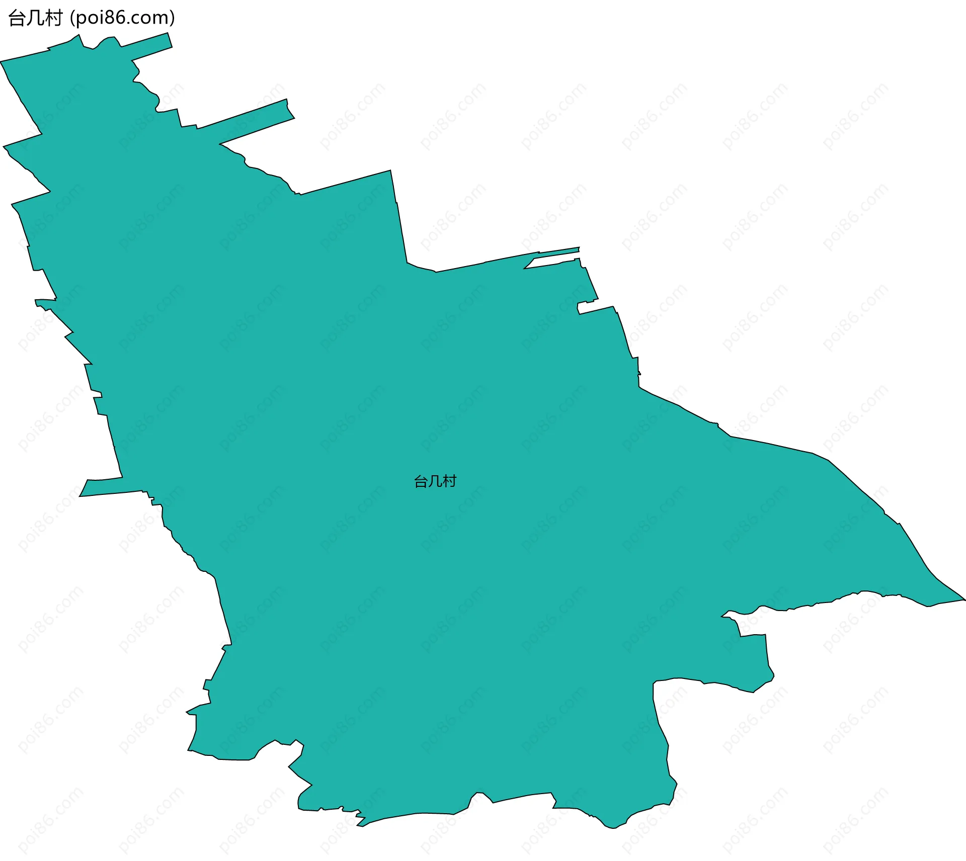 台几村边界地图