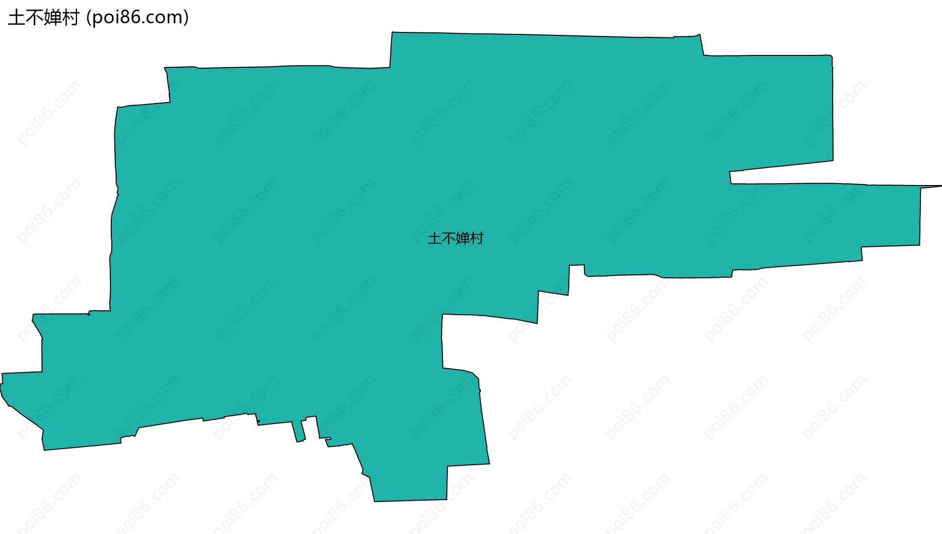 土不婵村边界地图