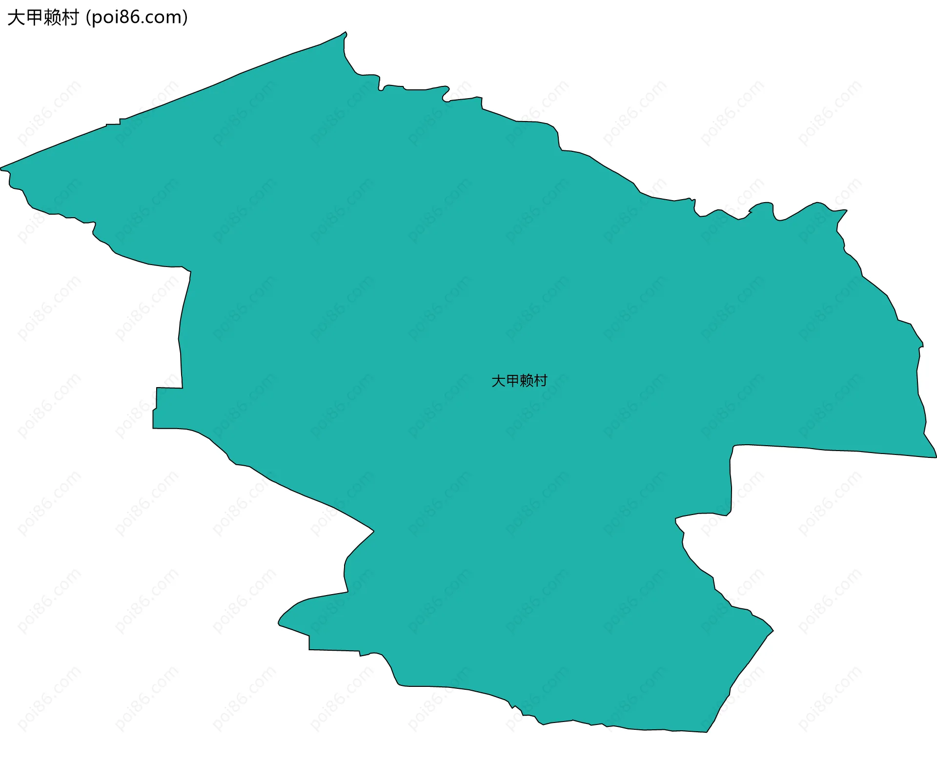 大甲赖村边界地图