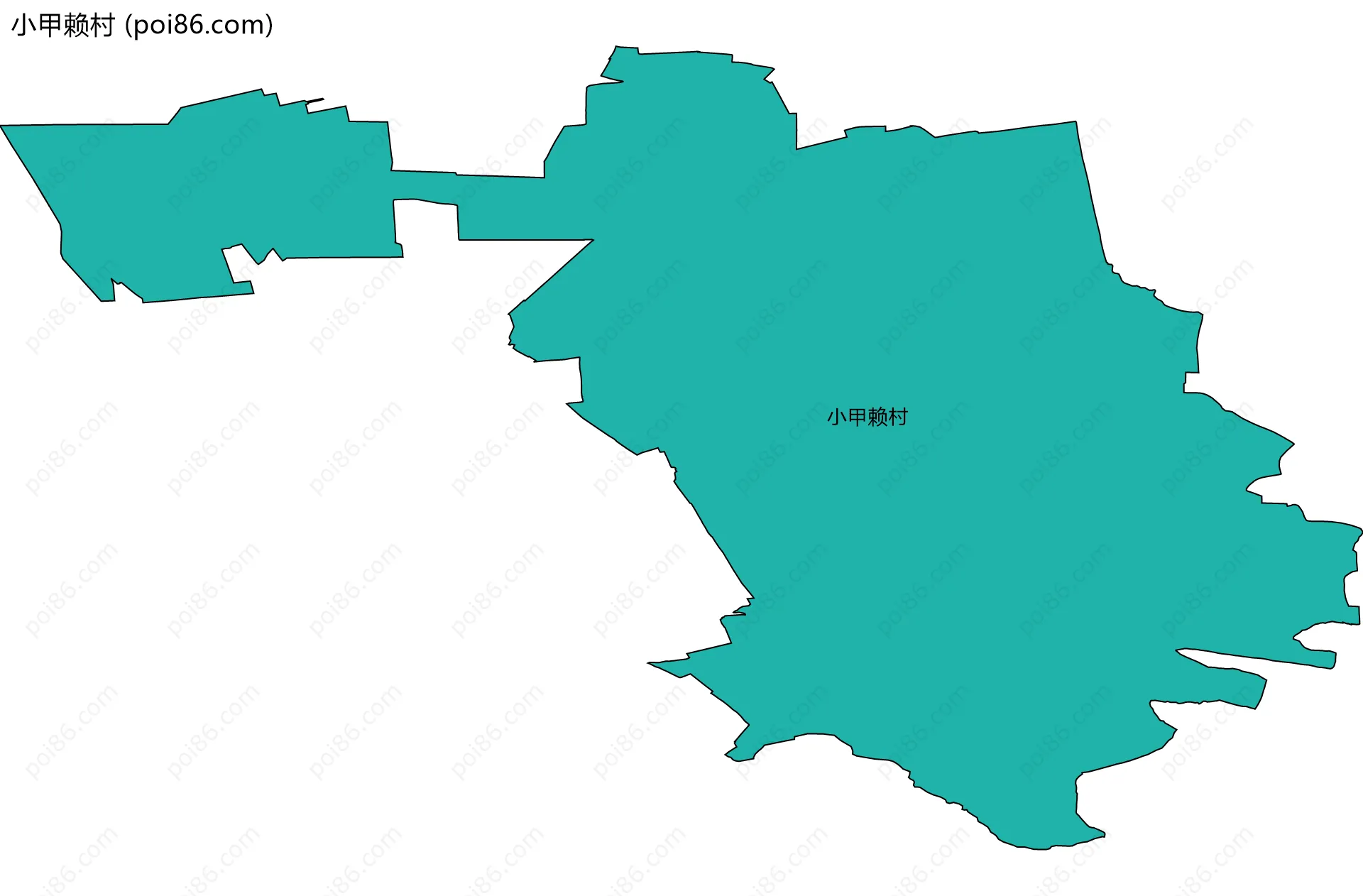 小甲赖村边界地图