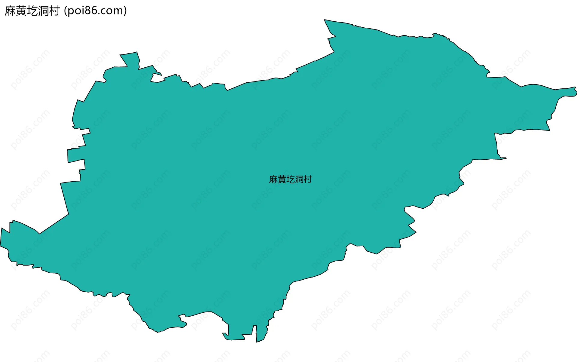 麻黄圪洞村边界地图