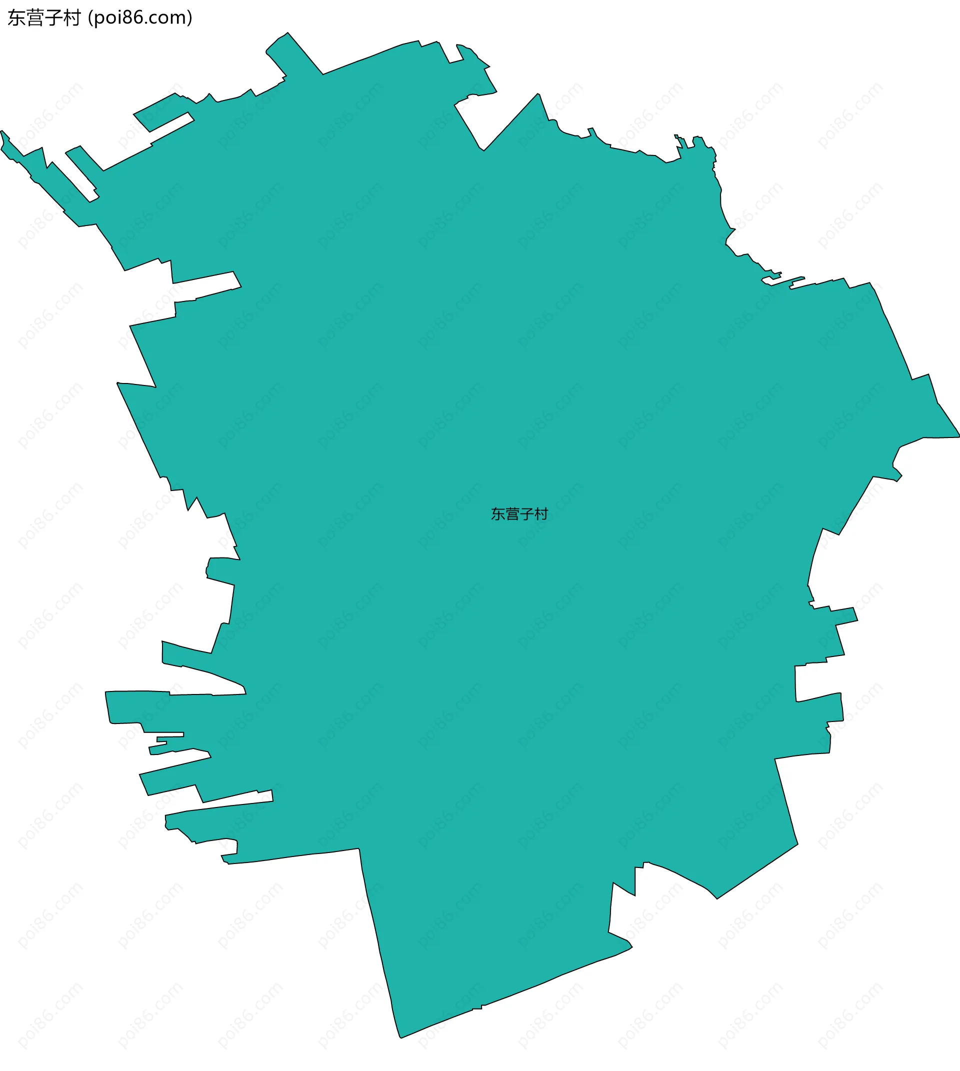 东营子村边界地图