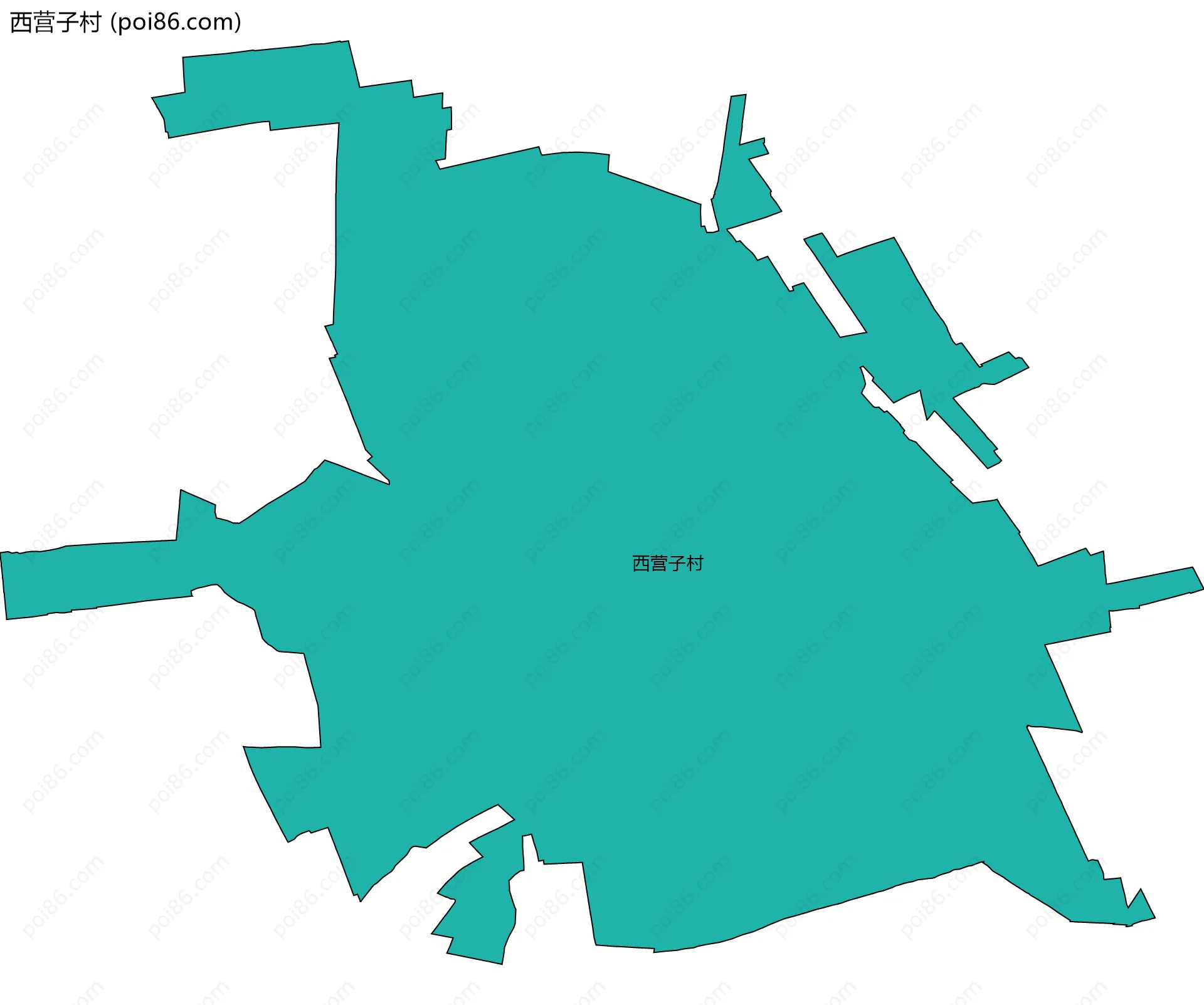 西营子村边界地图