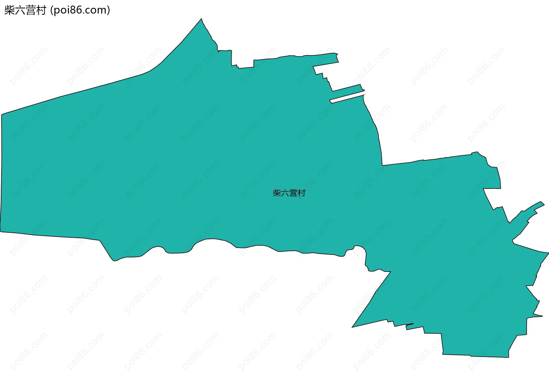 柴六营村边界地图