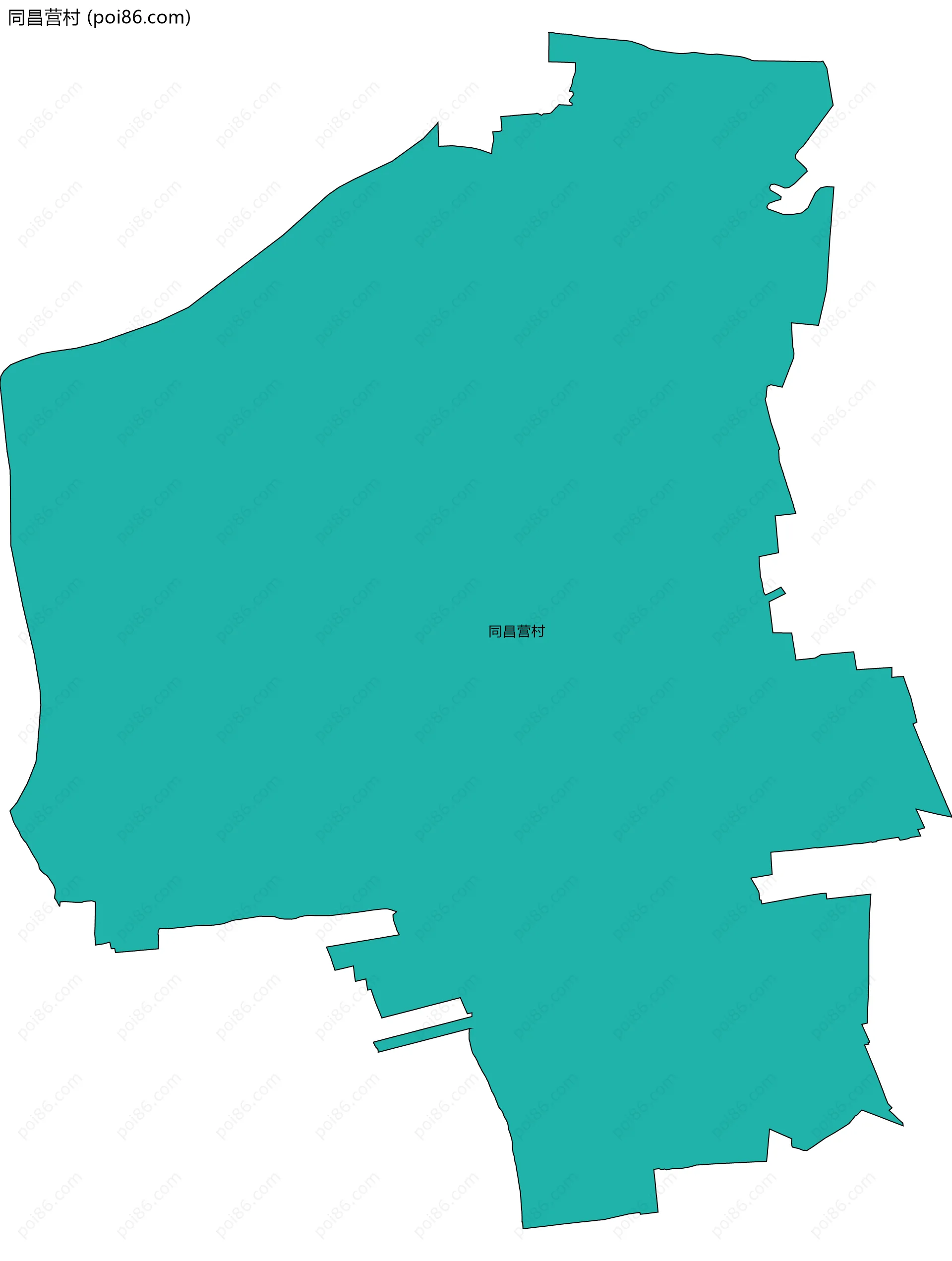 同昌营村边界地图