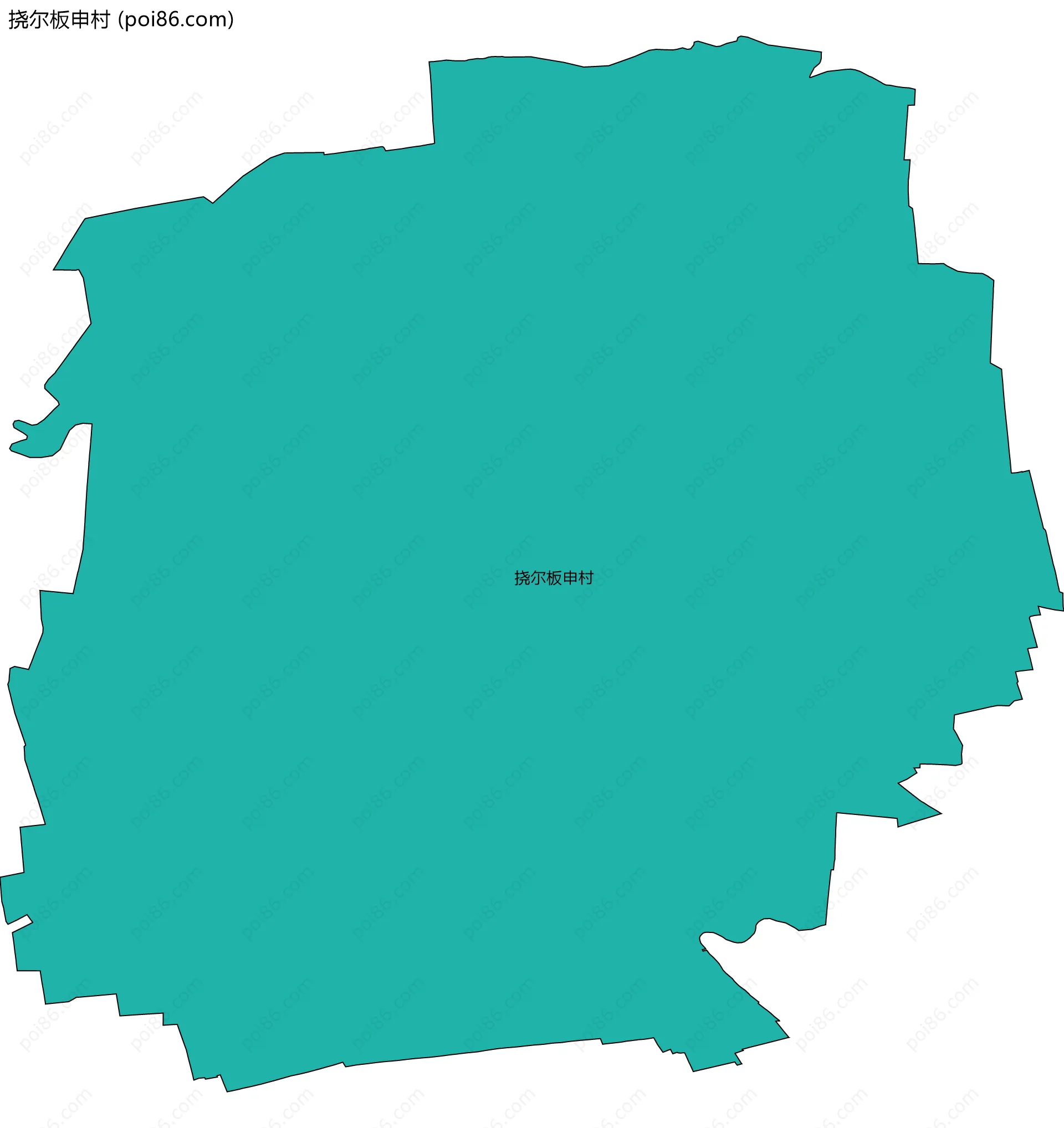 挠尔板申村边界地图