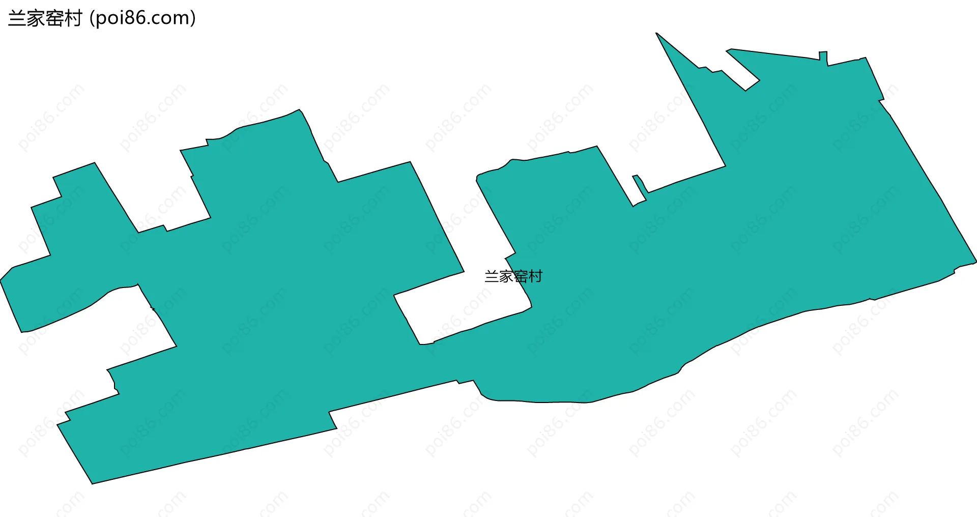 兰家窑村边界地图