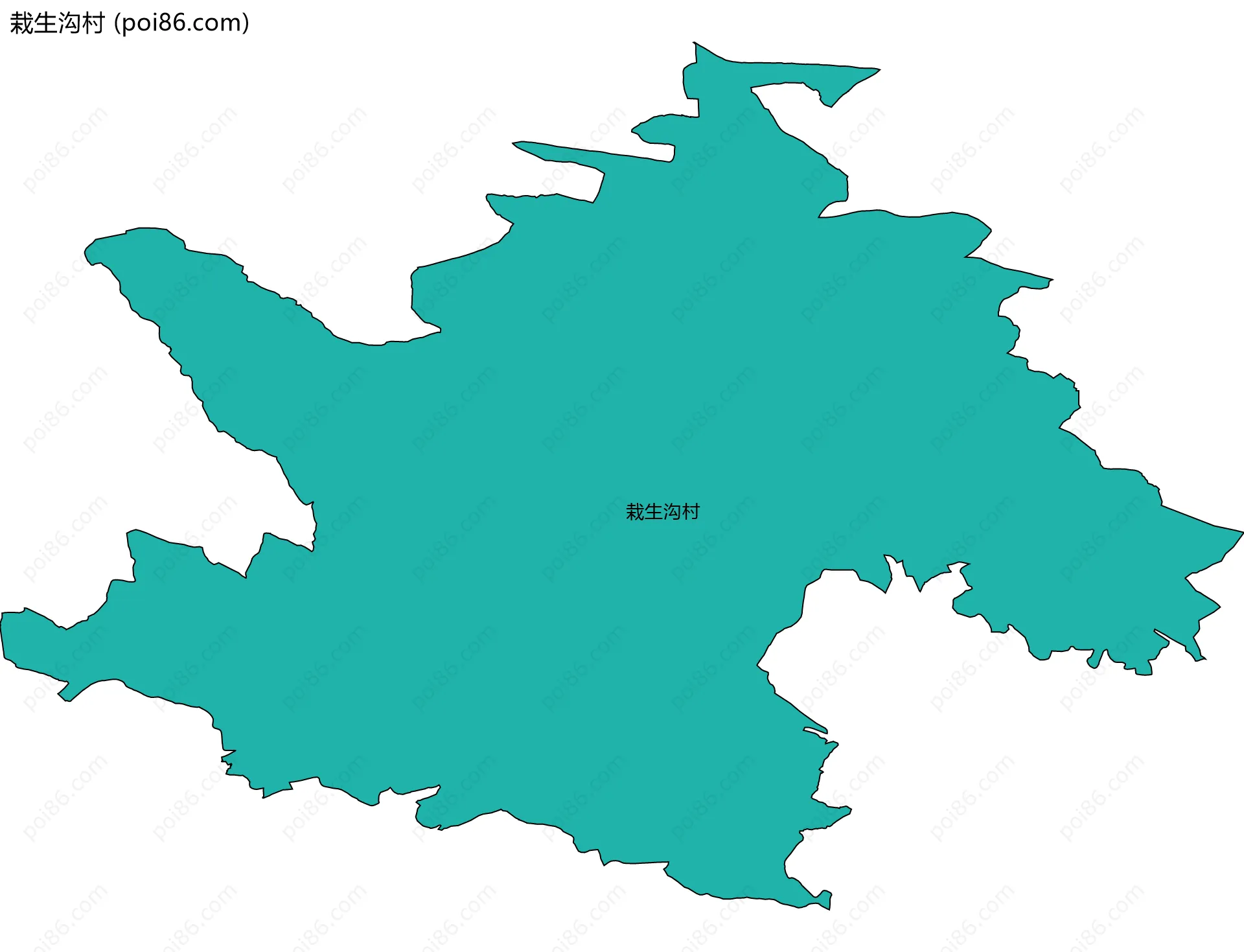 栽生沟村边界地图