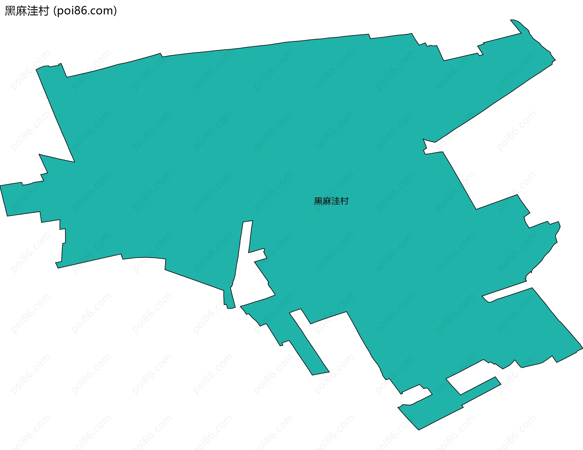 黑麻洼村边界地图