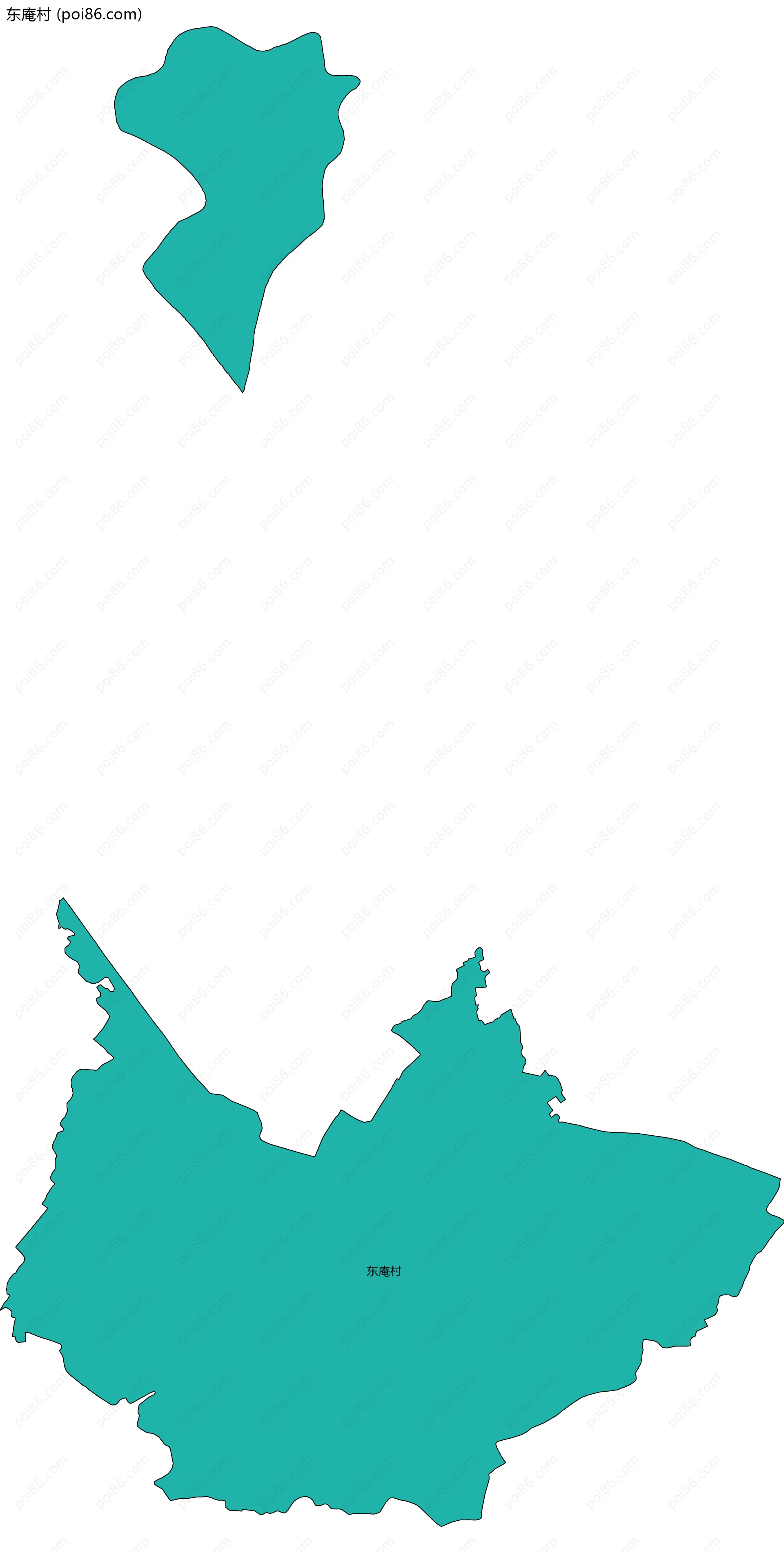 东庵村边界地图