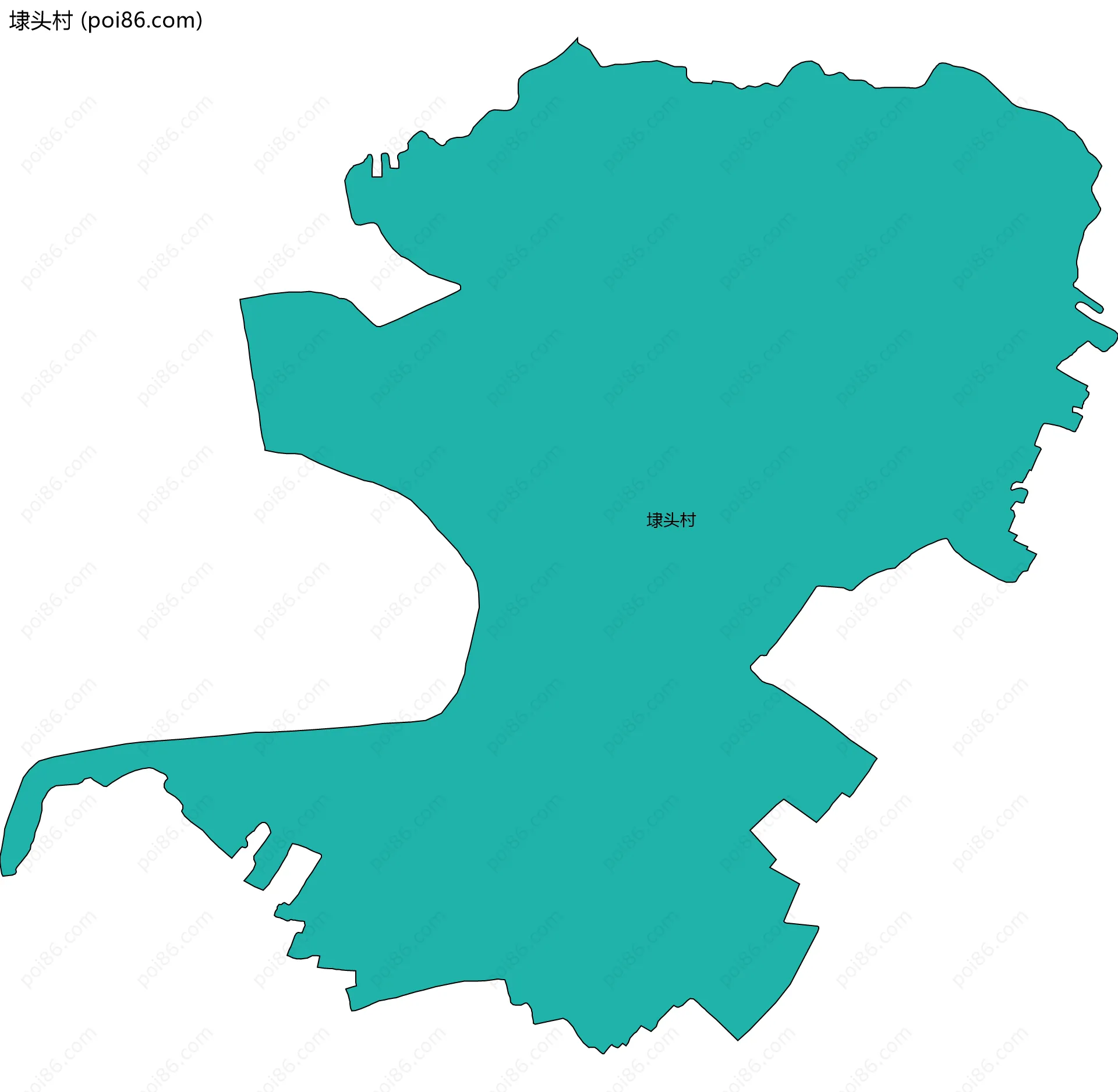 埭头村边界地图