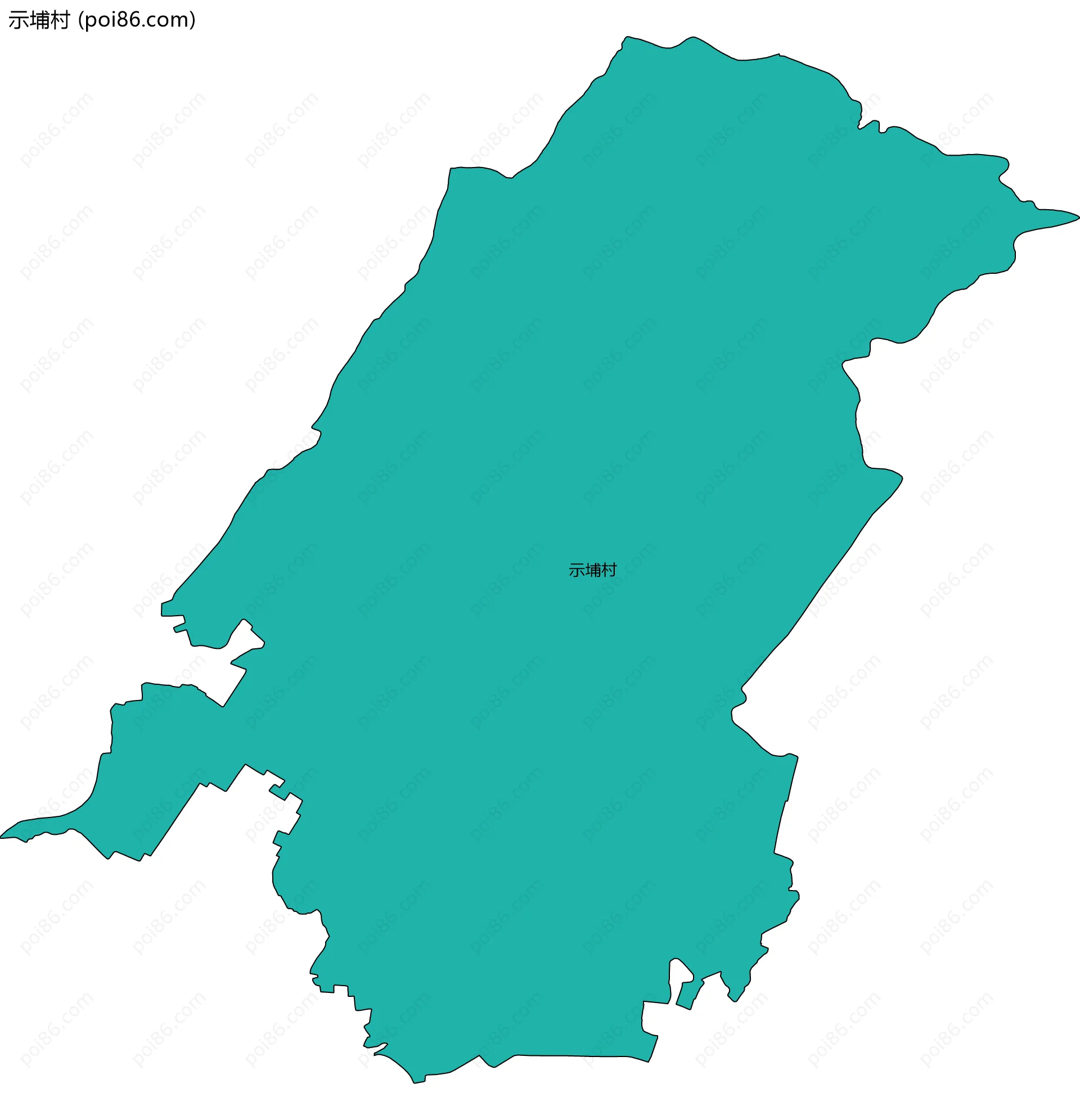 示埔村边界地图