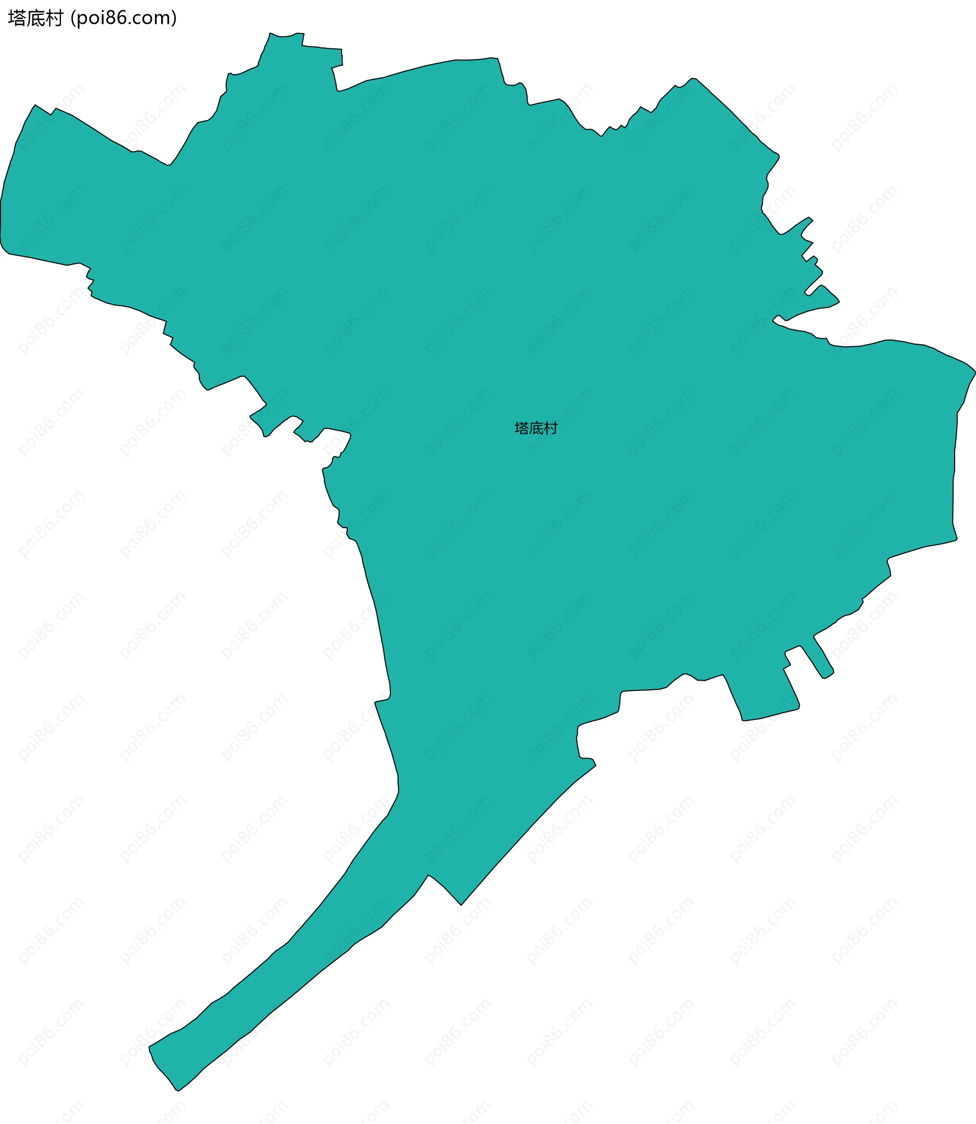 塔底村边界地图