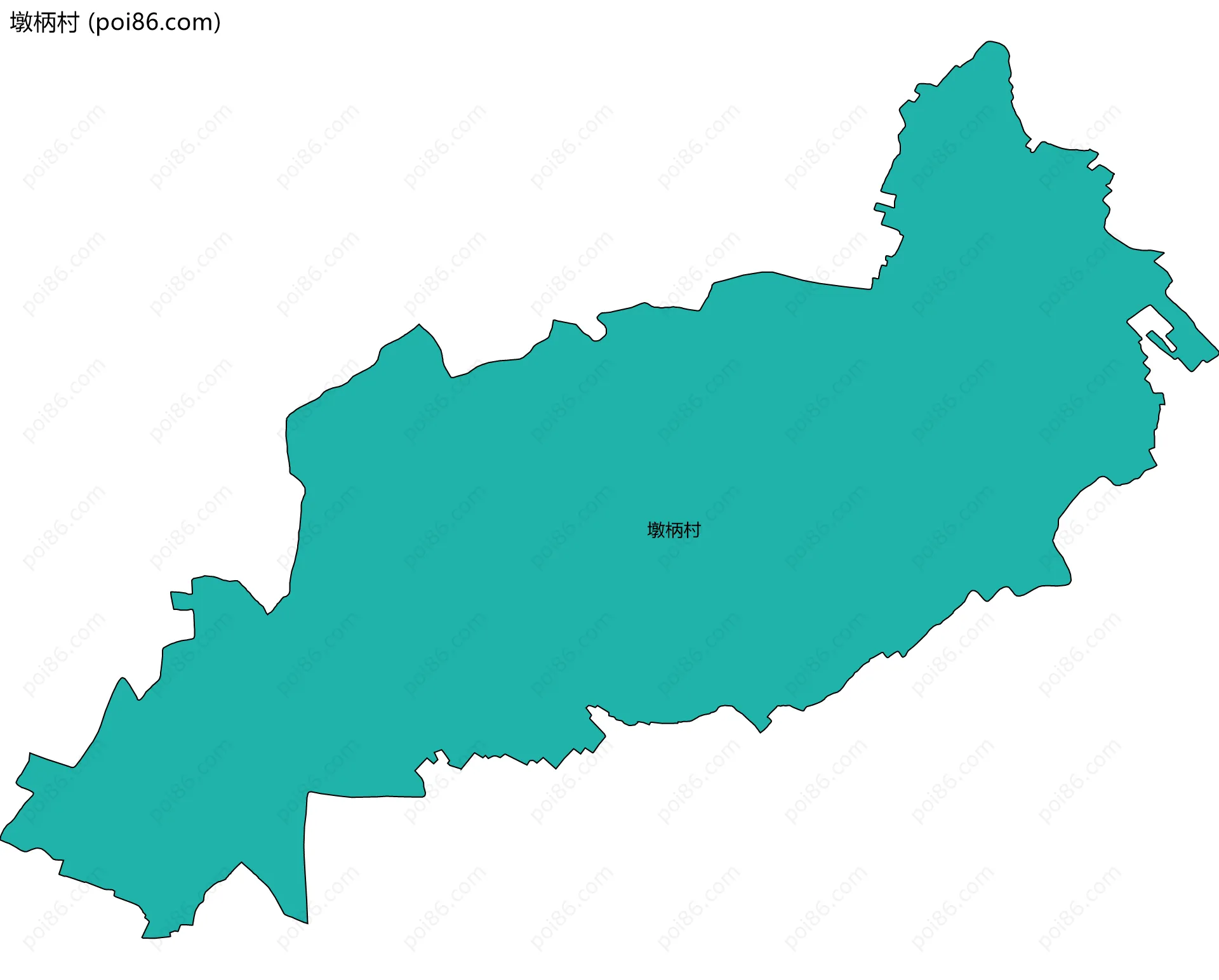 墩柄村边界地图