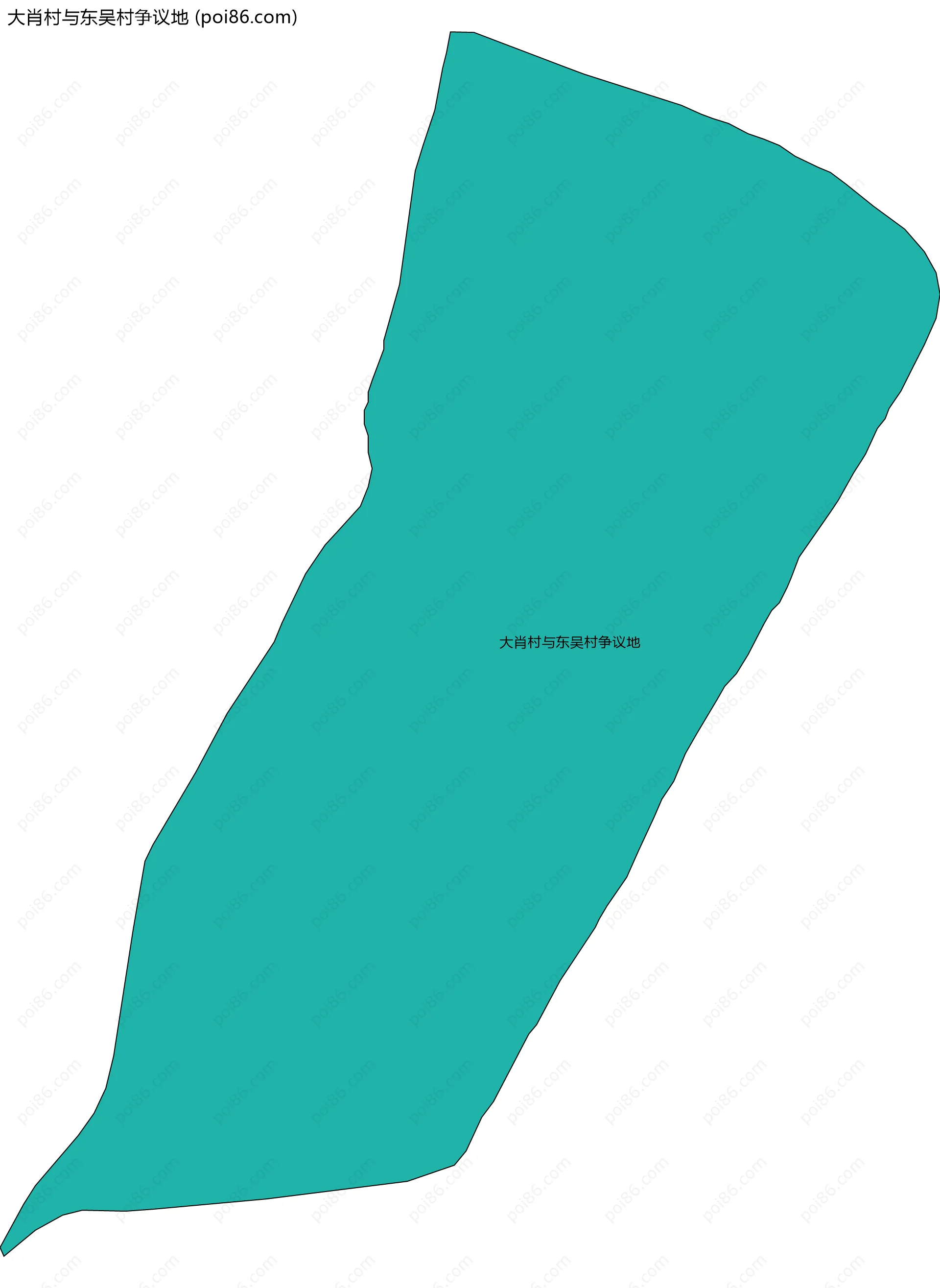 大肖村与东吴村争议地边界地图
