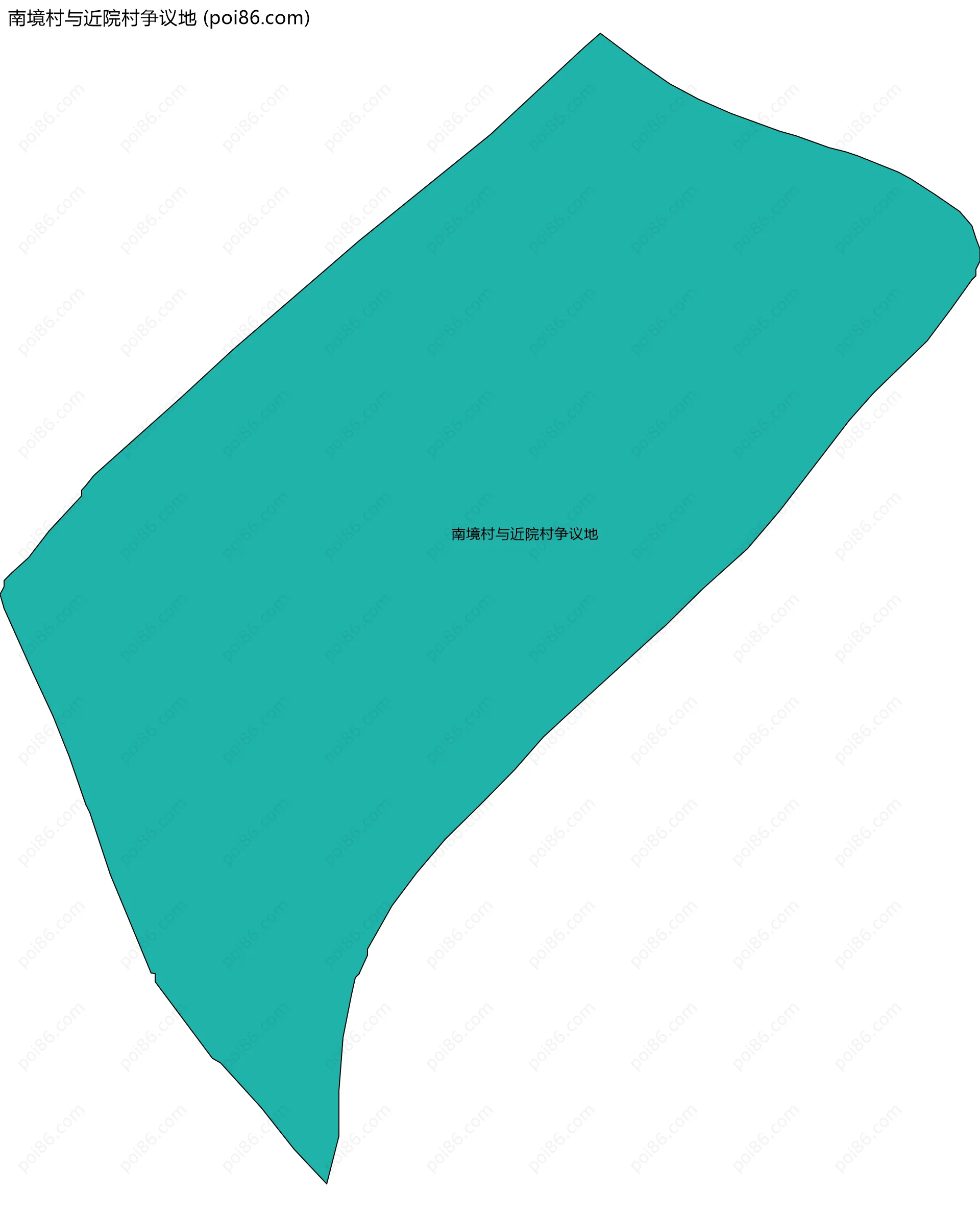 南境村与近院村争议地边界地图