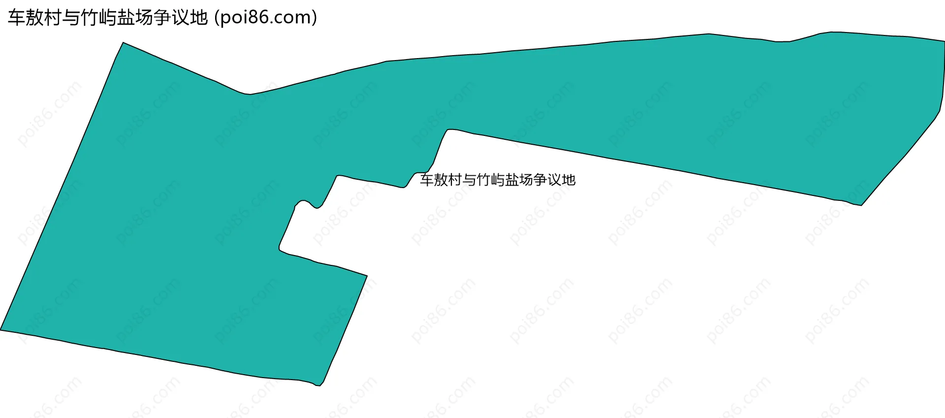 车敖村与竹屿盐场争议地边界地图