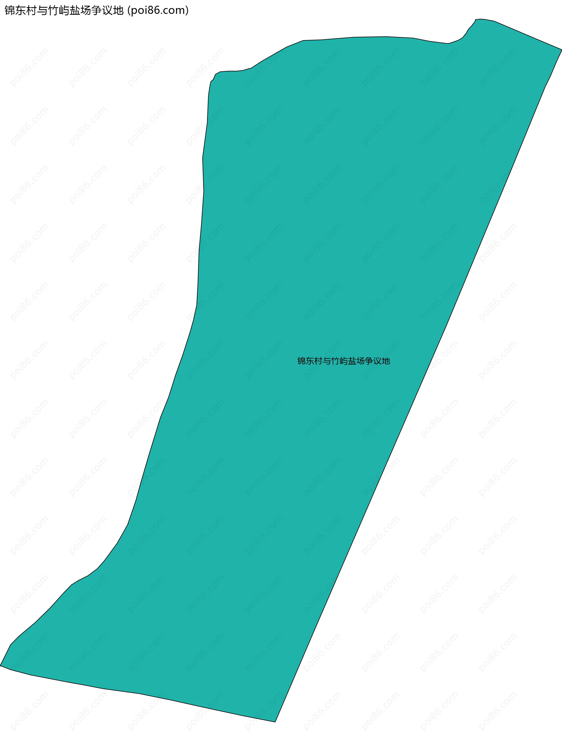 锦东村与竹屿盐场争议地边界地图