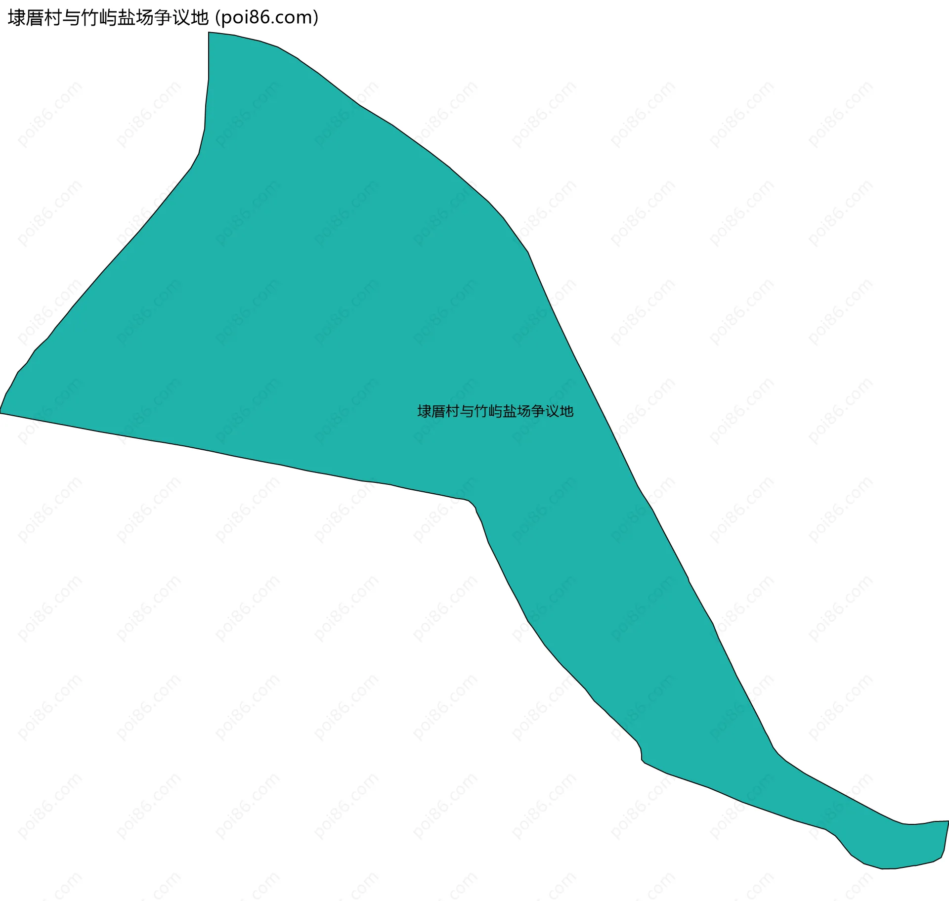 埭厝村与竹屿盐场争议地边界地图