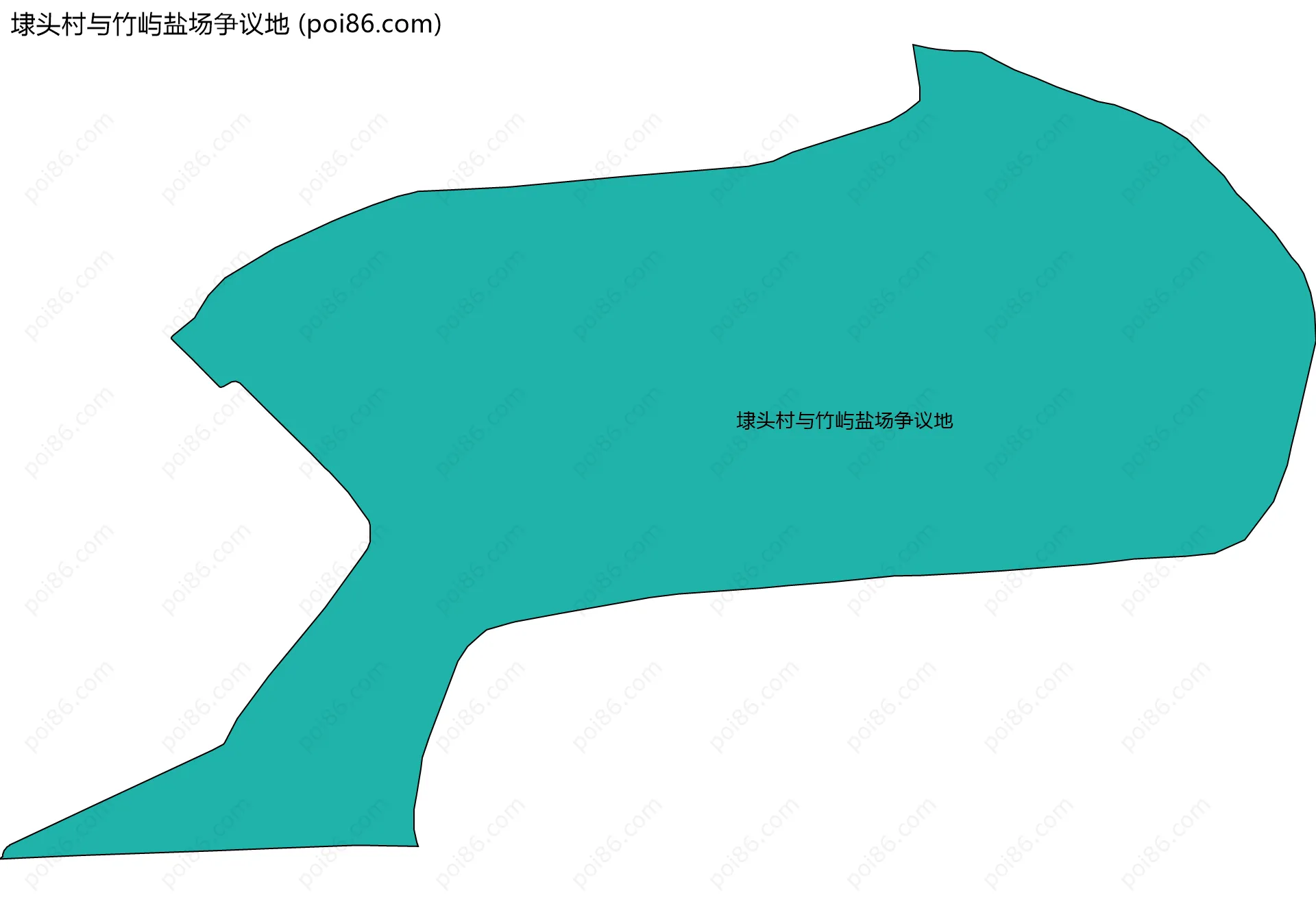 埭头村与竹屿盐场争议地边界地图