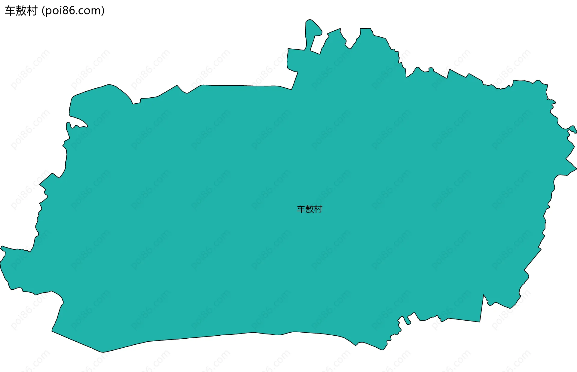 车敖村边界地图
