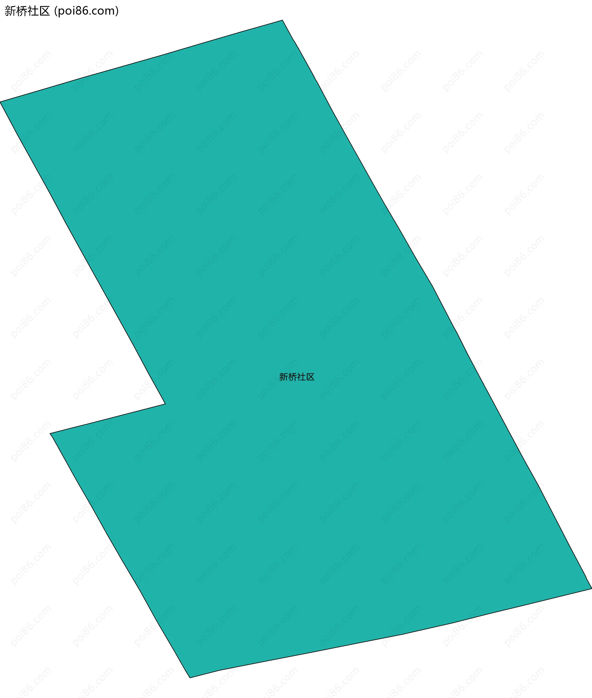 新桥社区边界地图