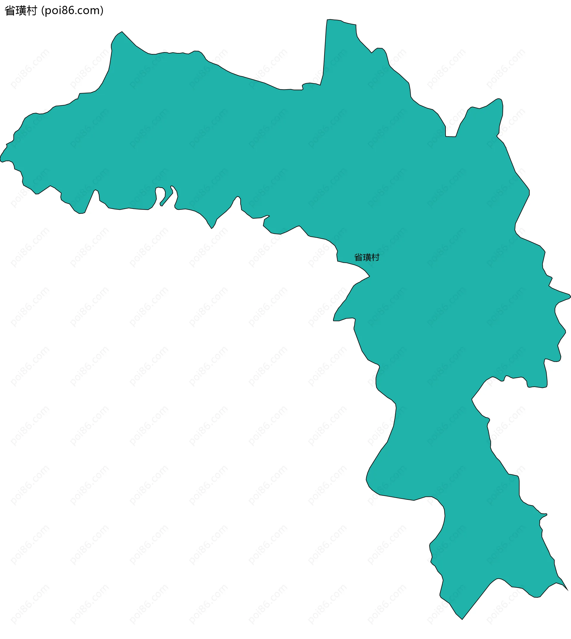 省璜村边界地图