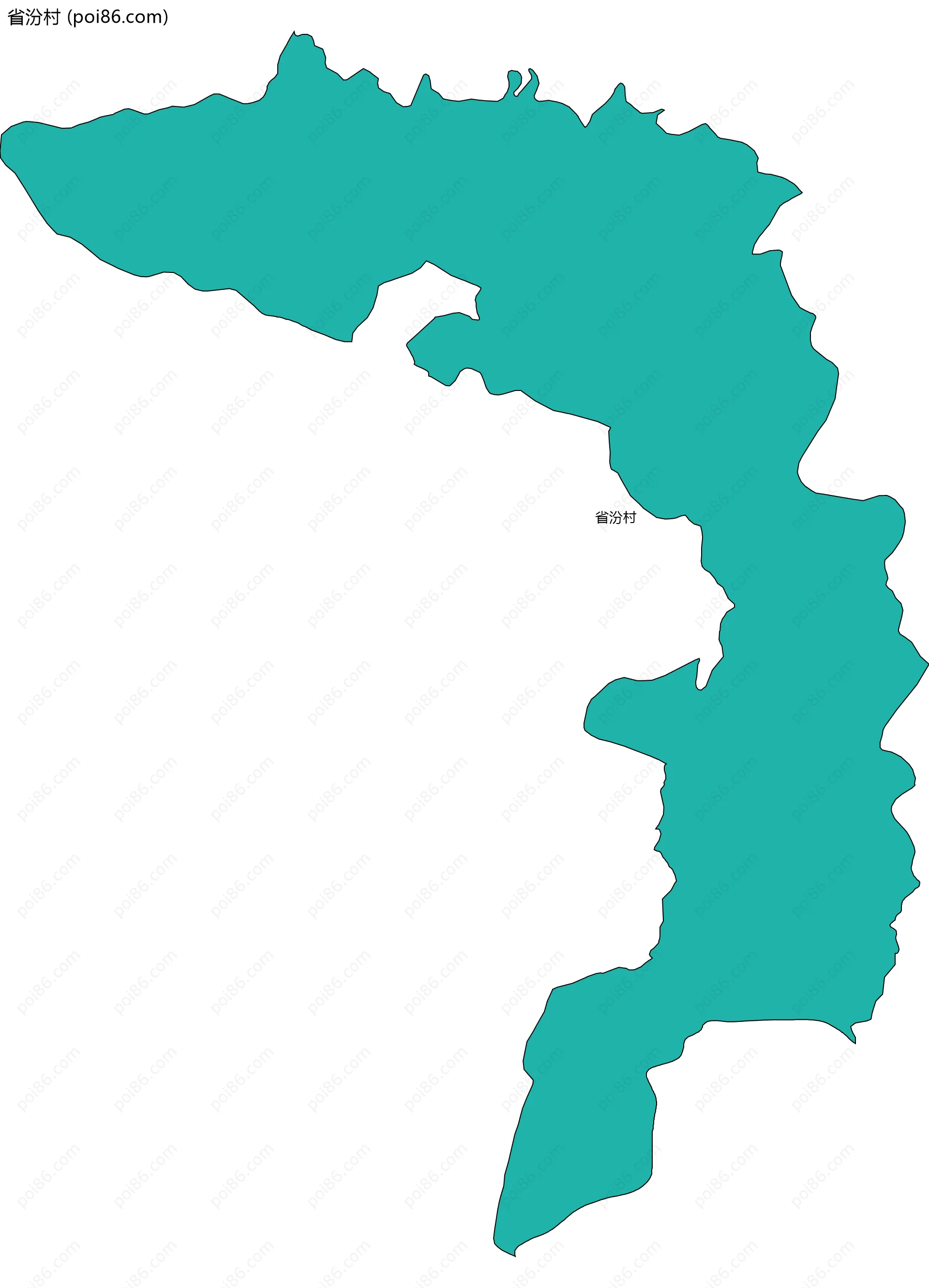 省汾村边界地图