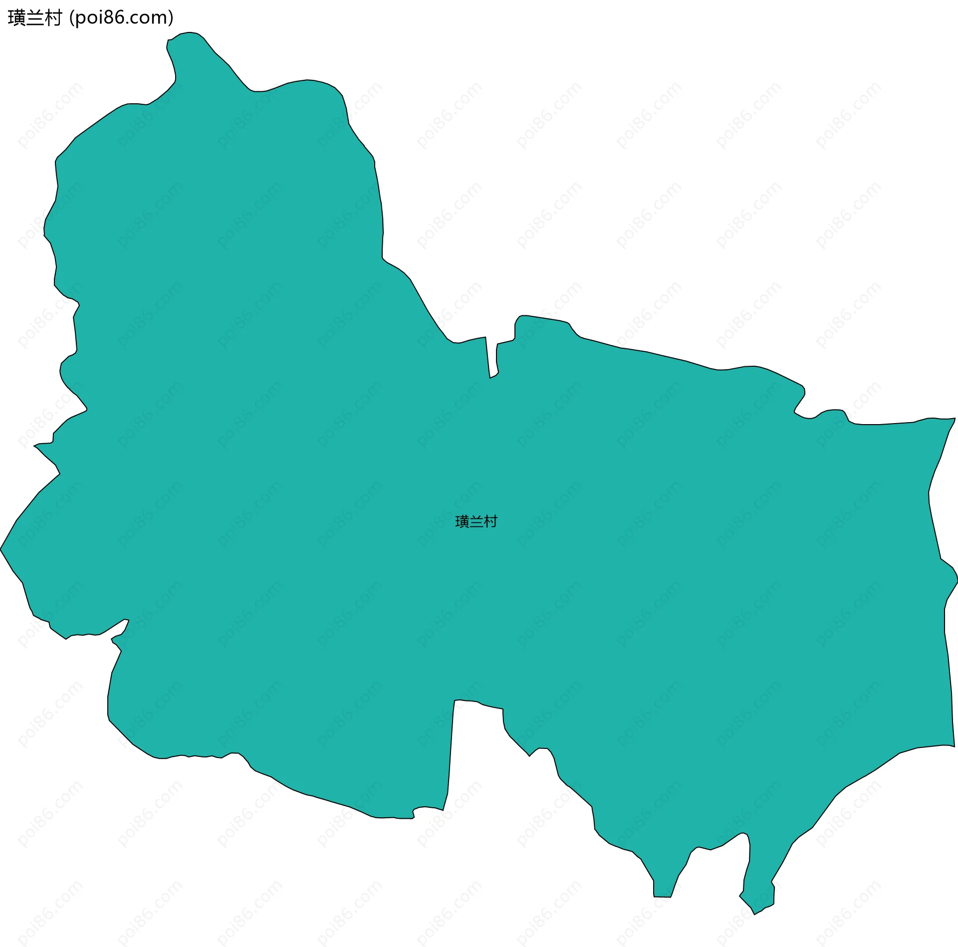 璜兰村边界地图