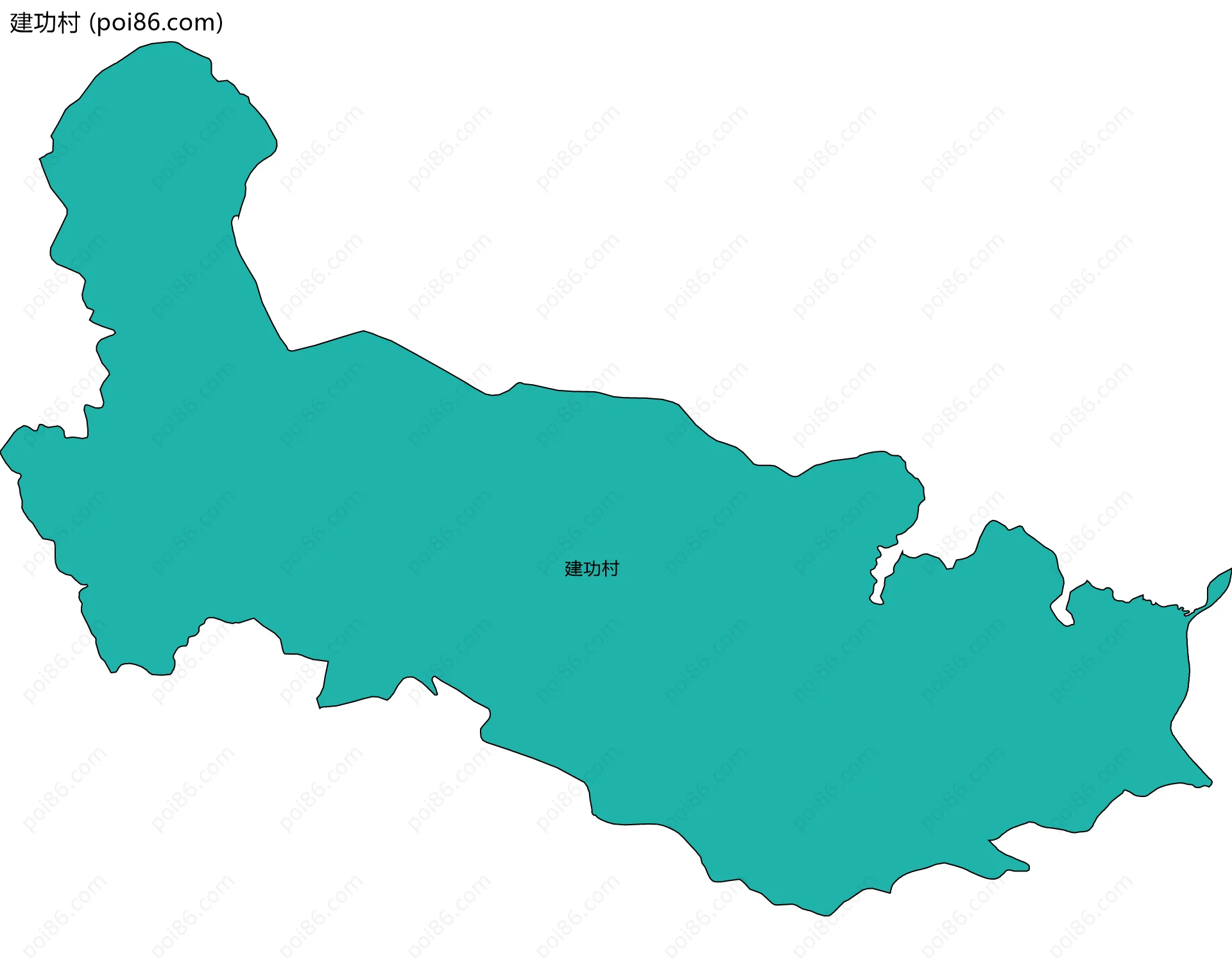 建功村边界地图