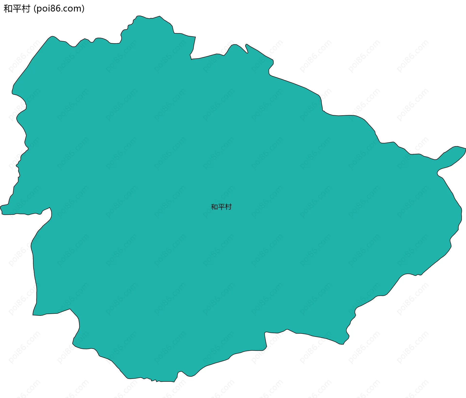 和平村边界地图