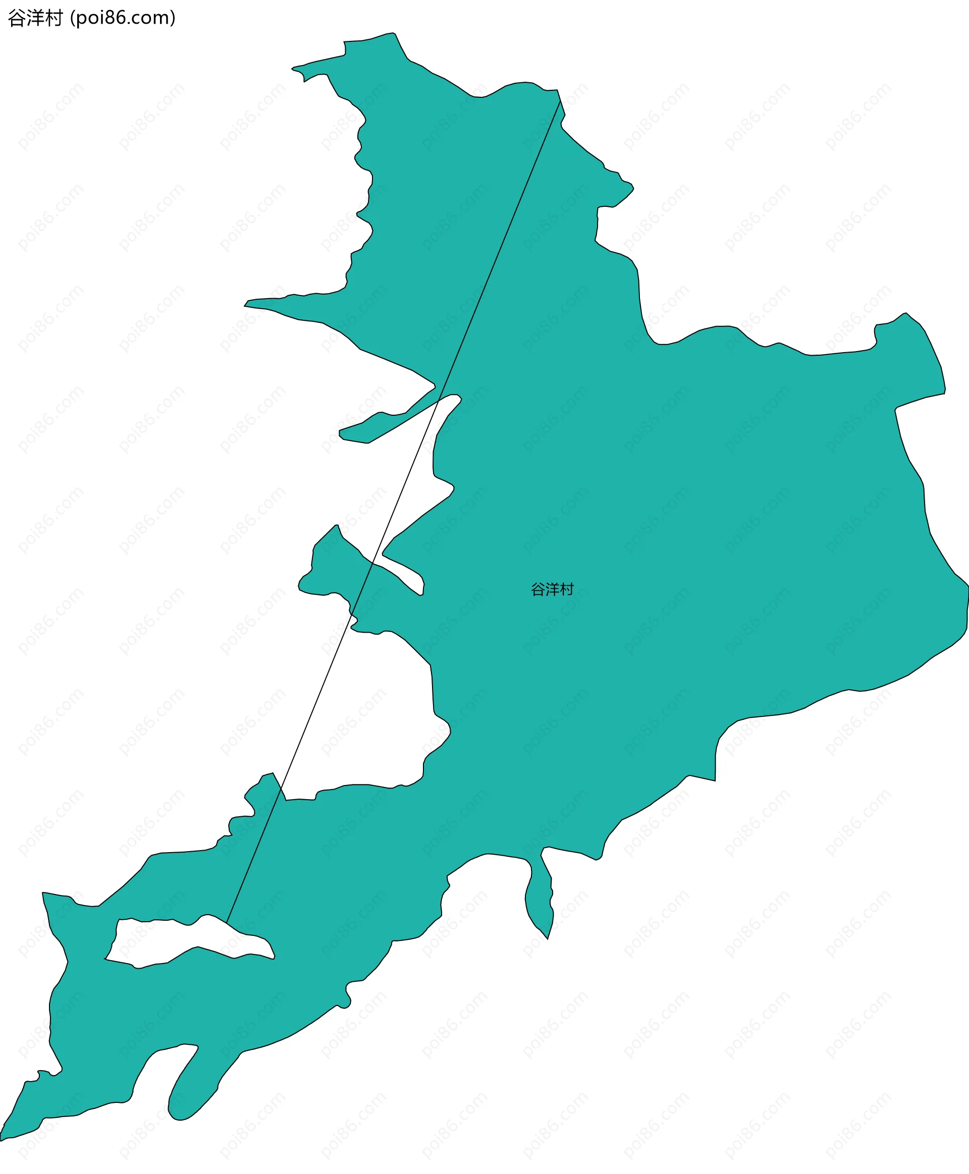 谷洋村边界地图