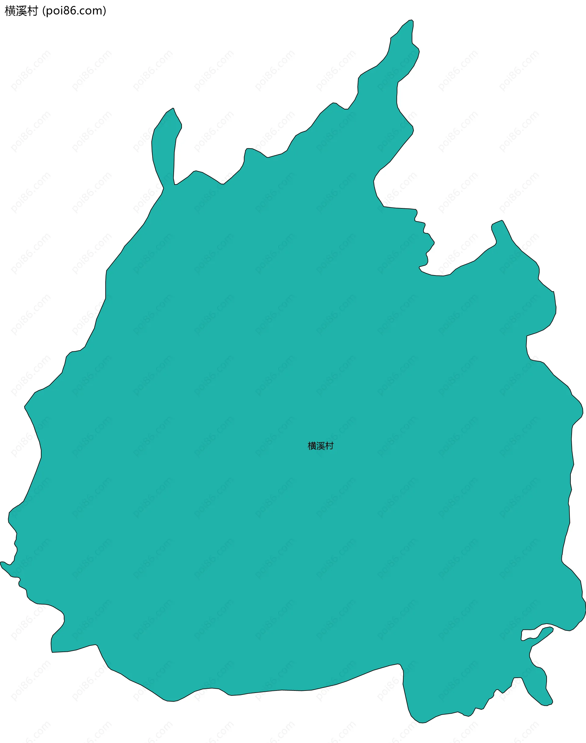 横溪村边界地图