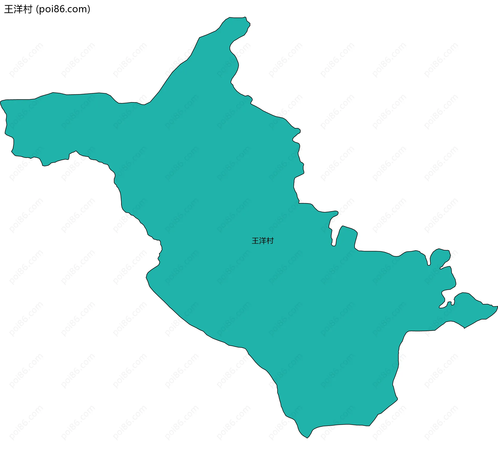 王洋村边界地图