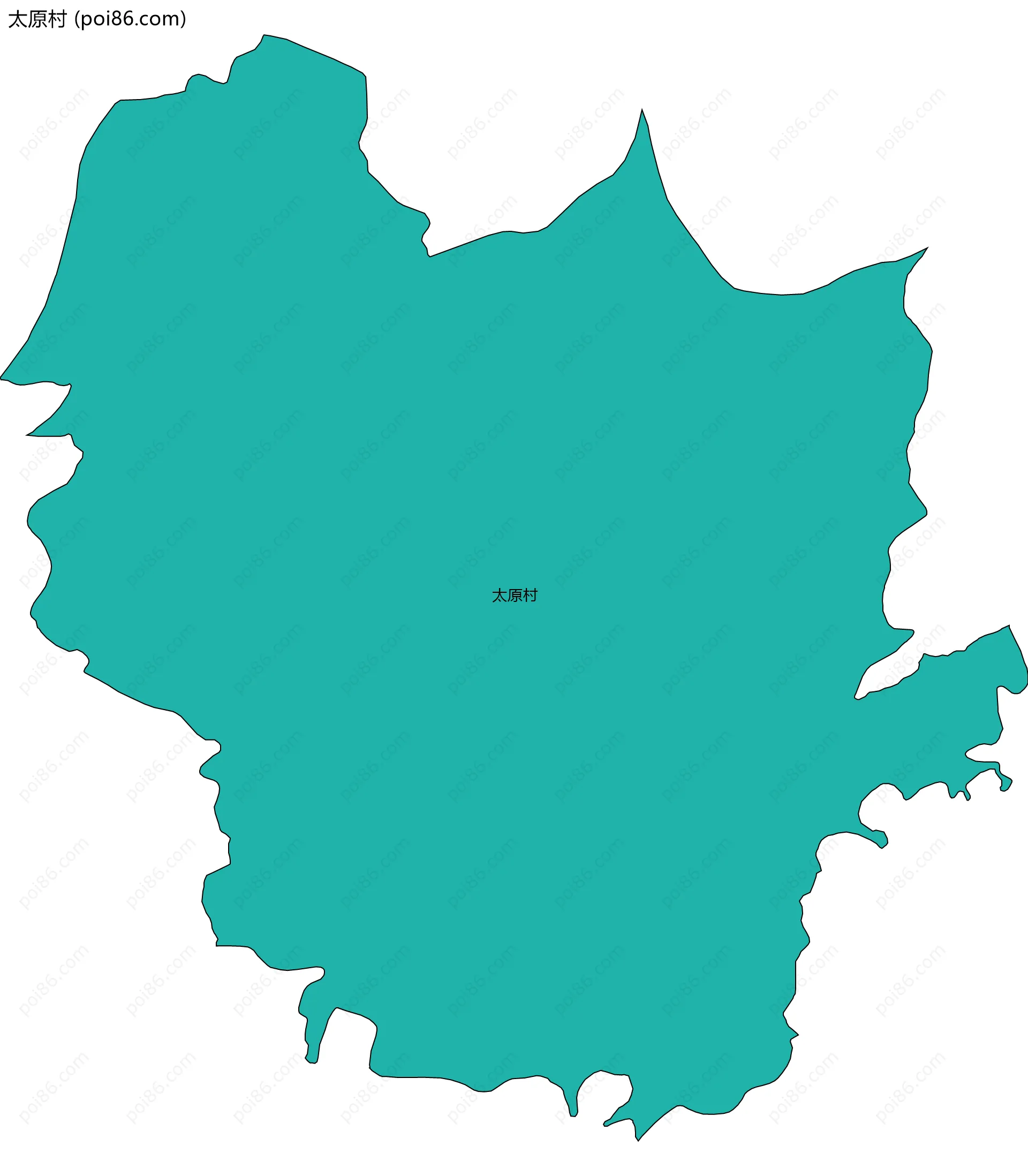 太原村边界地图