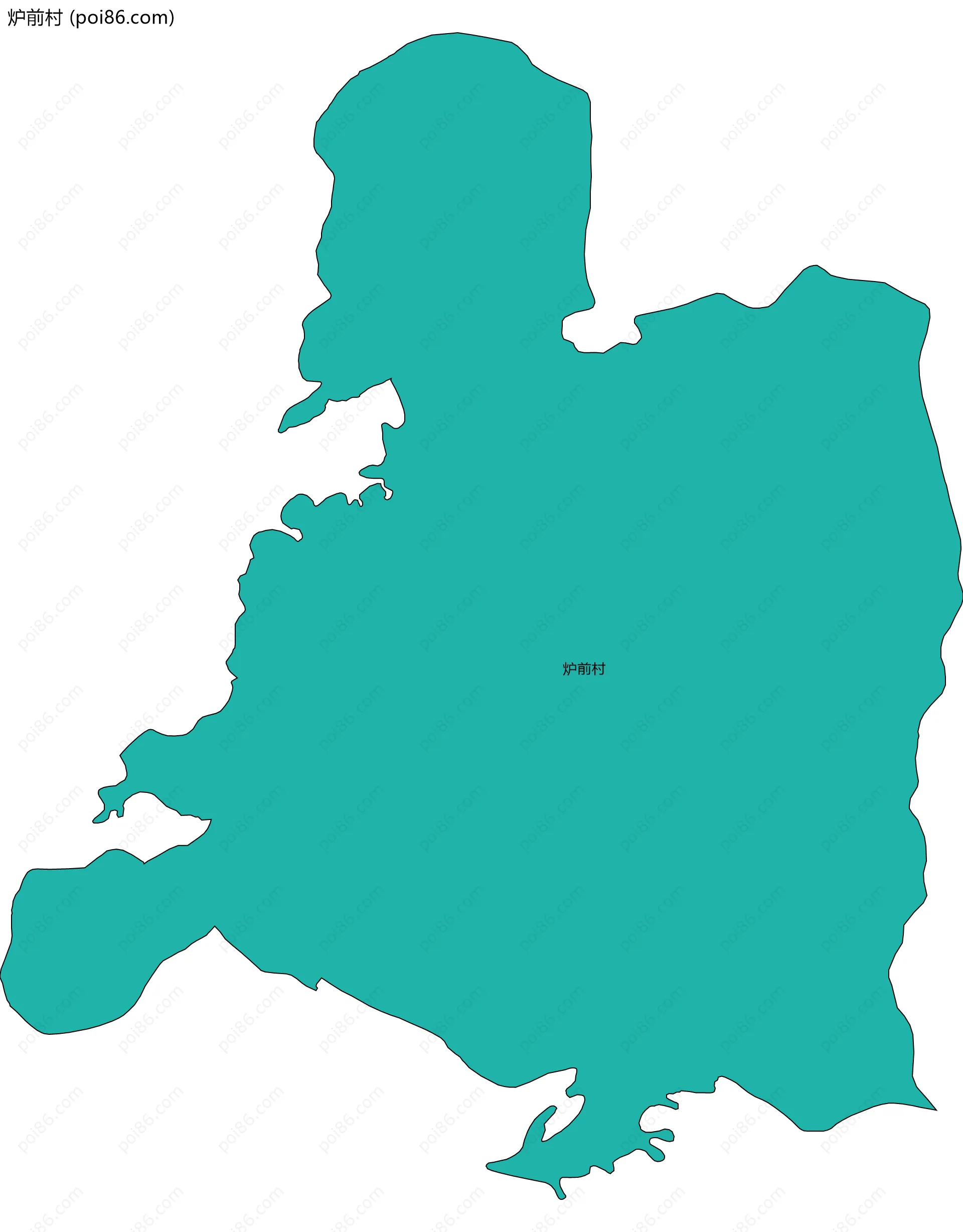 炉前村边界地图