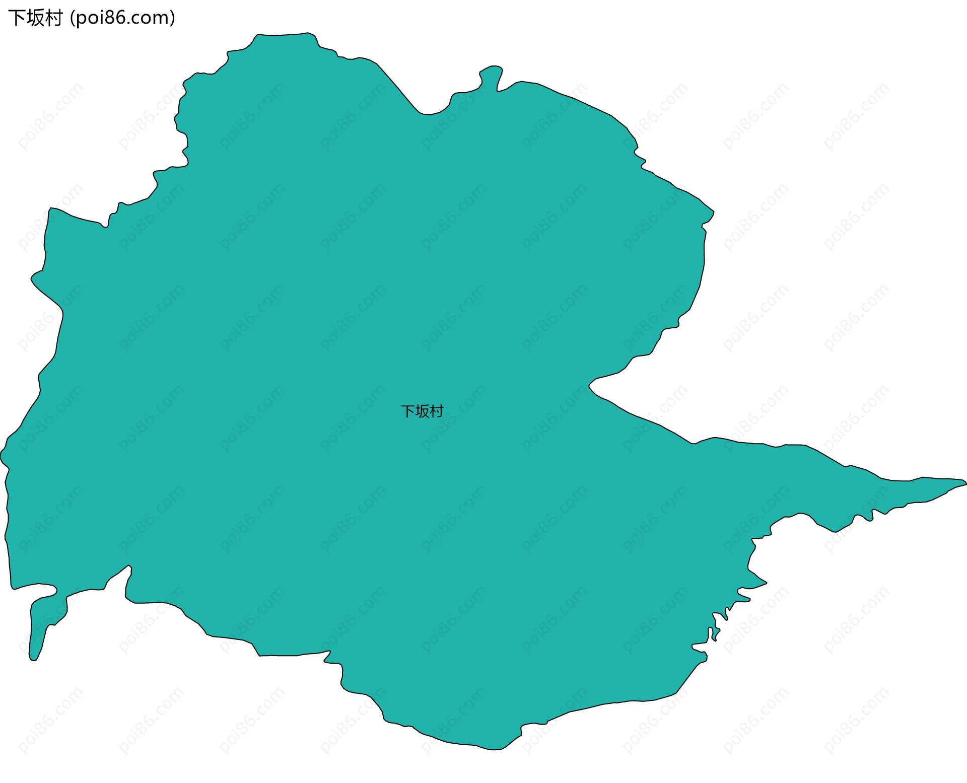 下坂村边界地图