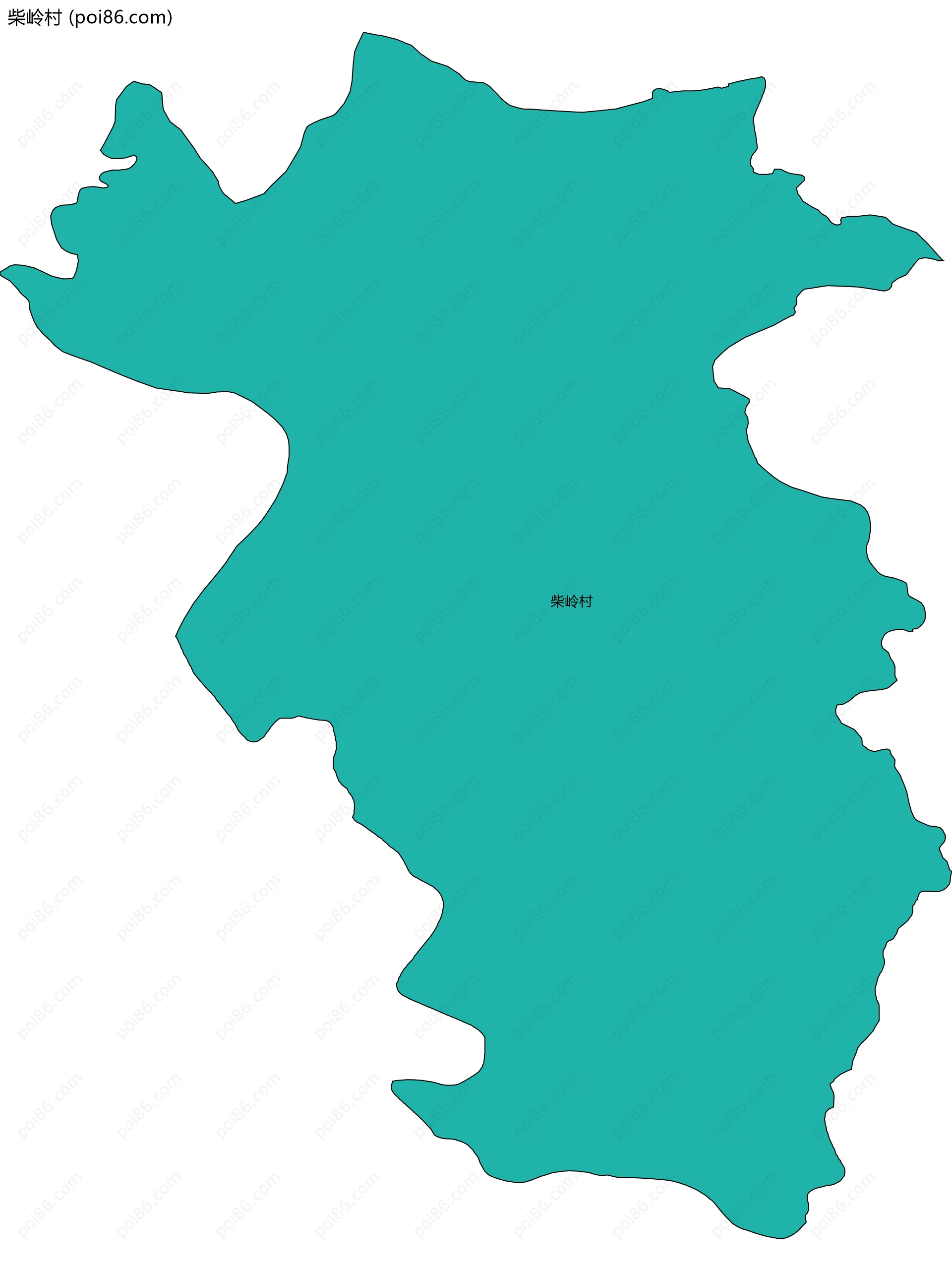 柴岭村边界地图