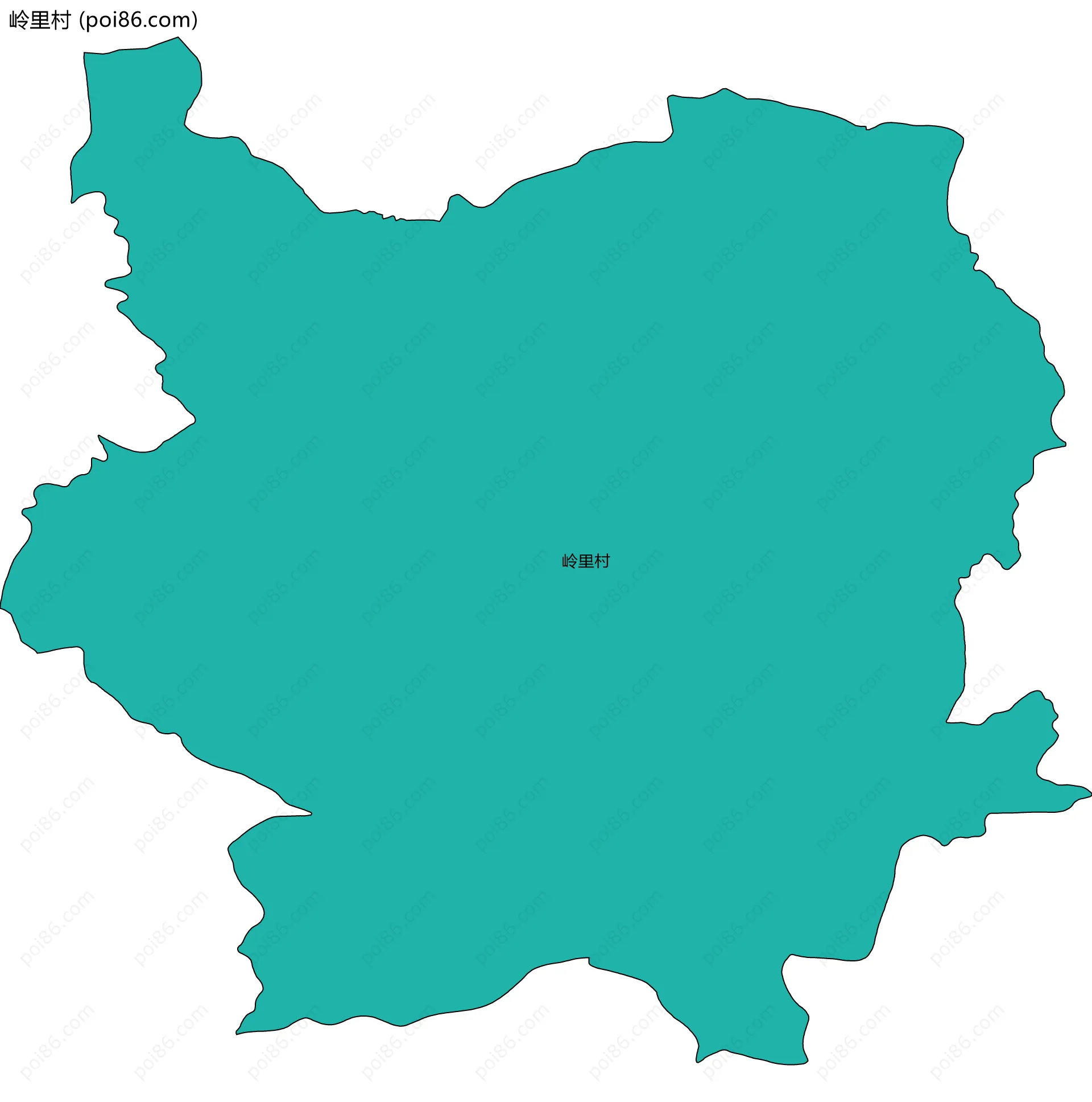 岭里村边界地图
