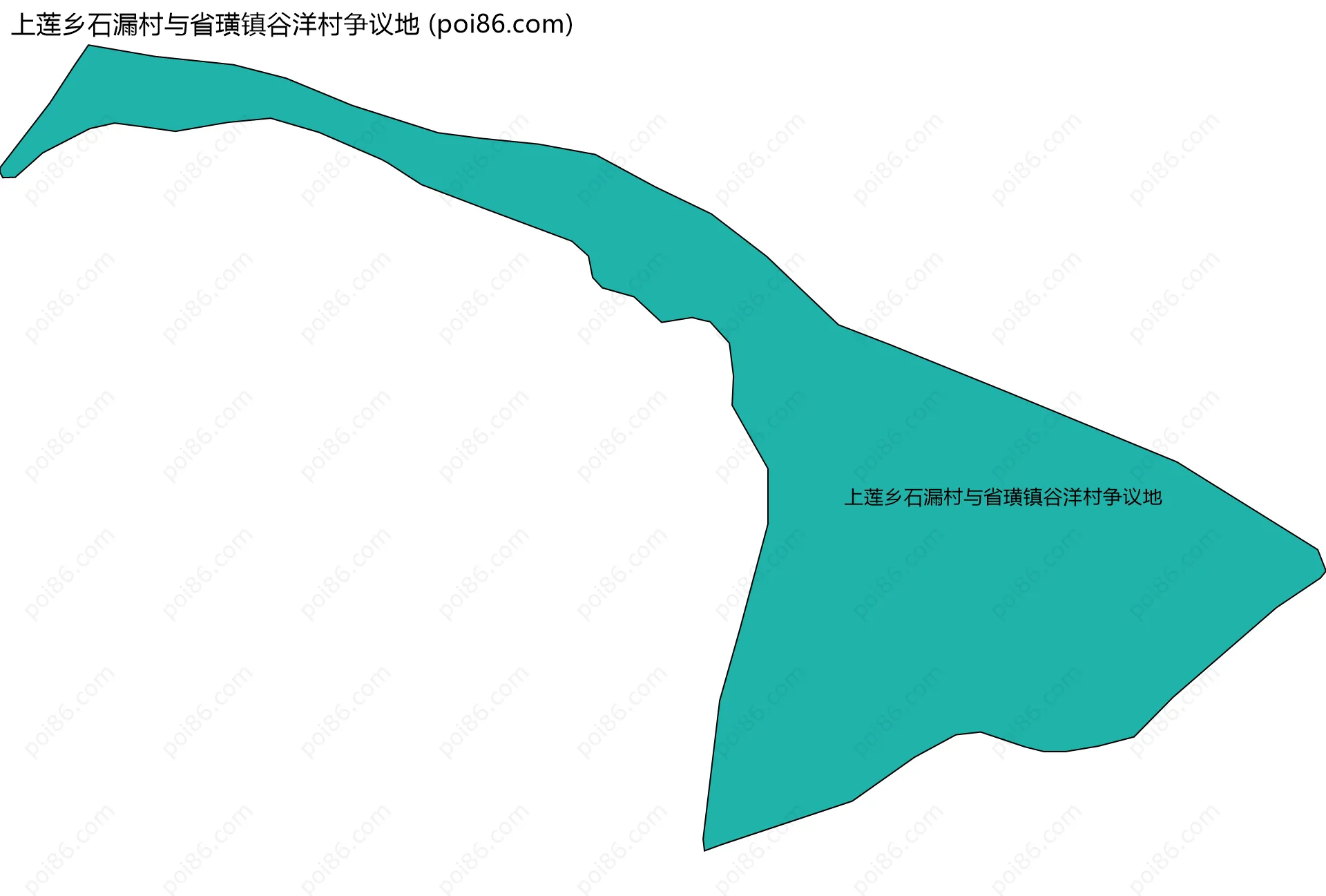 上莲乡石漏村与省璜镇谷洋村争议地边界地图