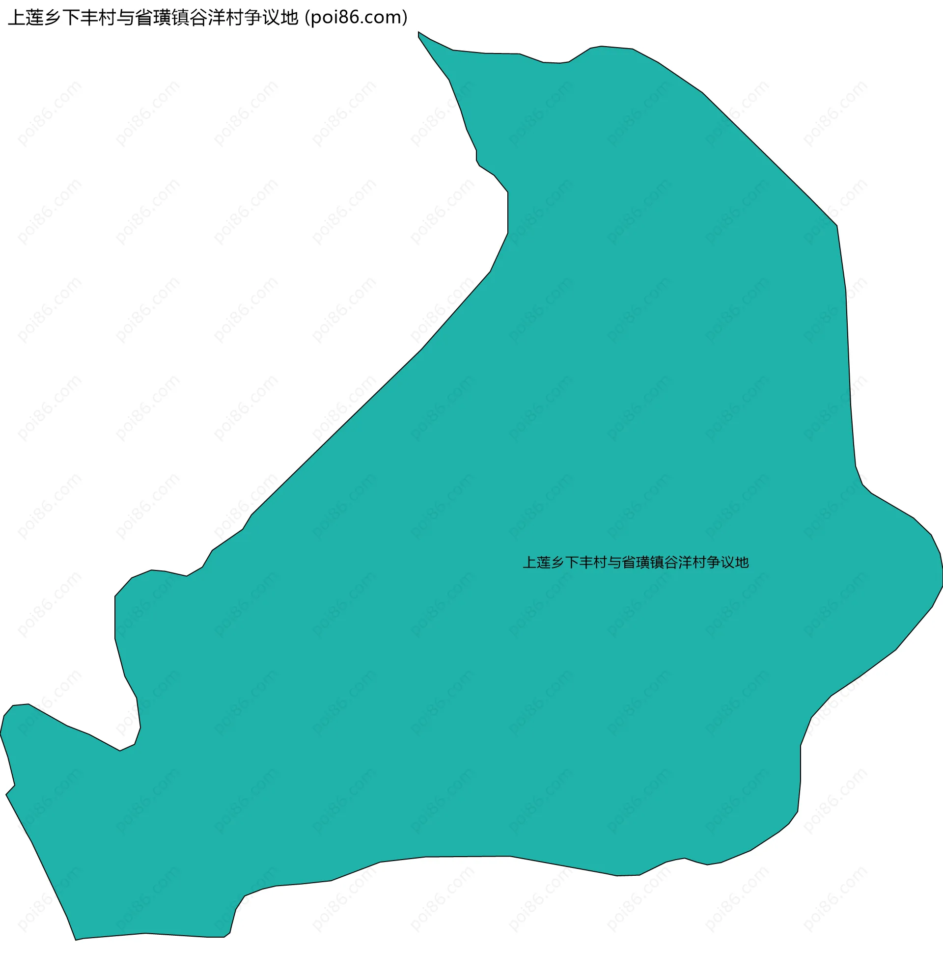 上莲乡下丰村与省璜镇谷洋村争议地边界地图