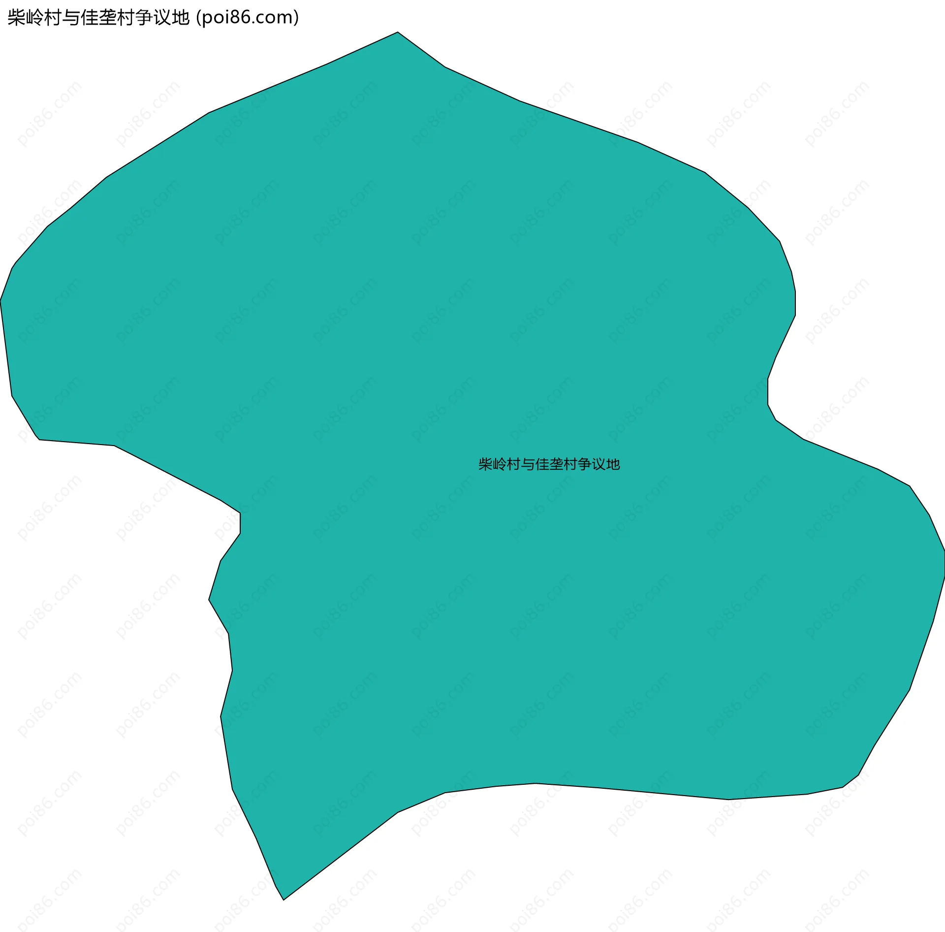 柴岭村与佳垄村争议地边界地图