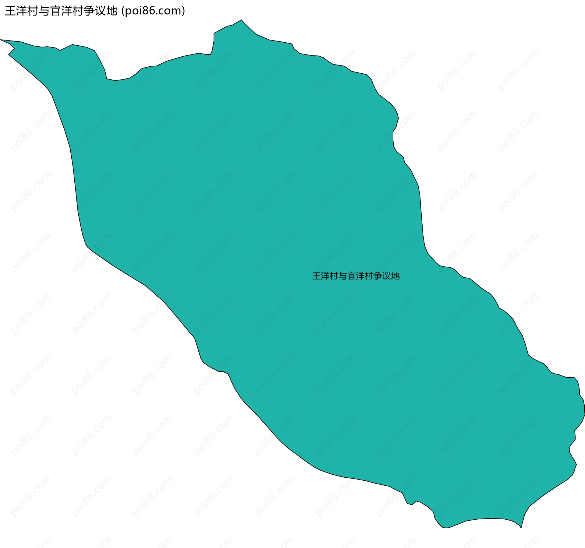 王洋村与官洋村争议地边界地图