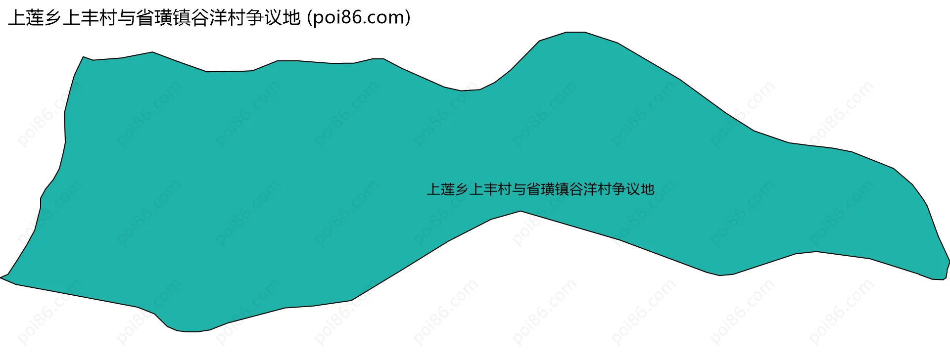 上莲乡上丰村与省璜镇谷洋村争议地边界地图