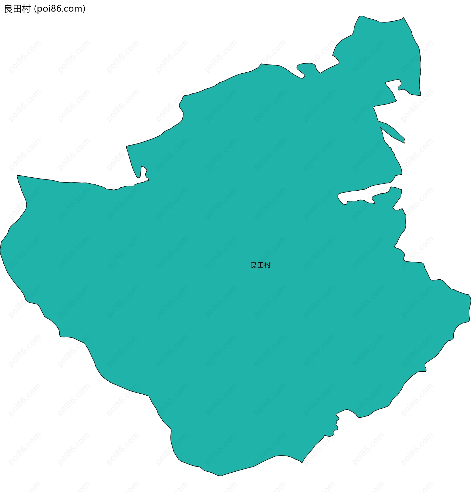 良田村边界地图