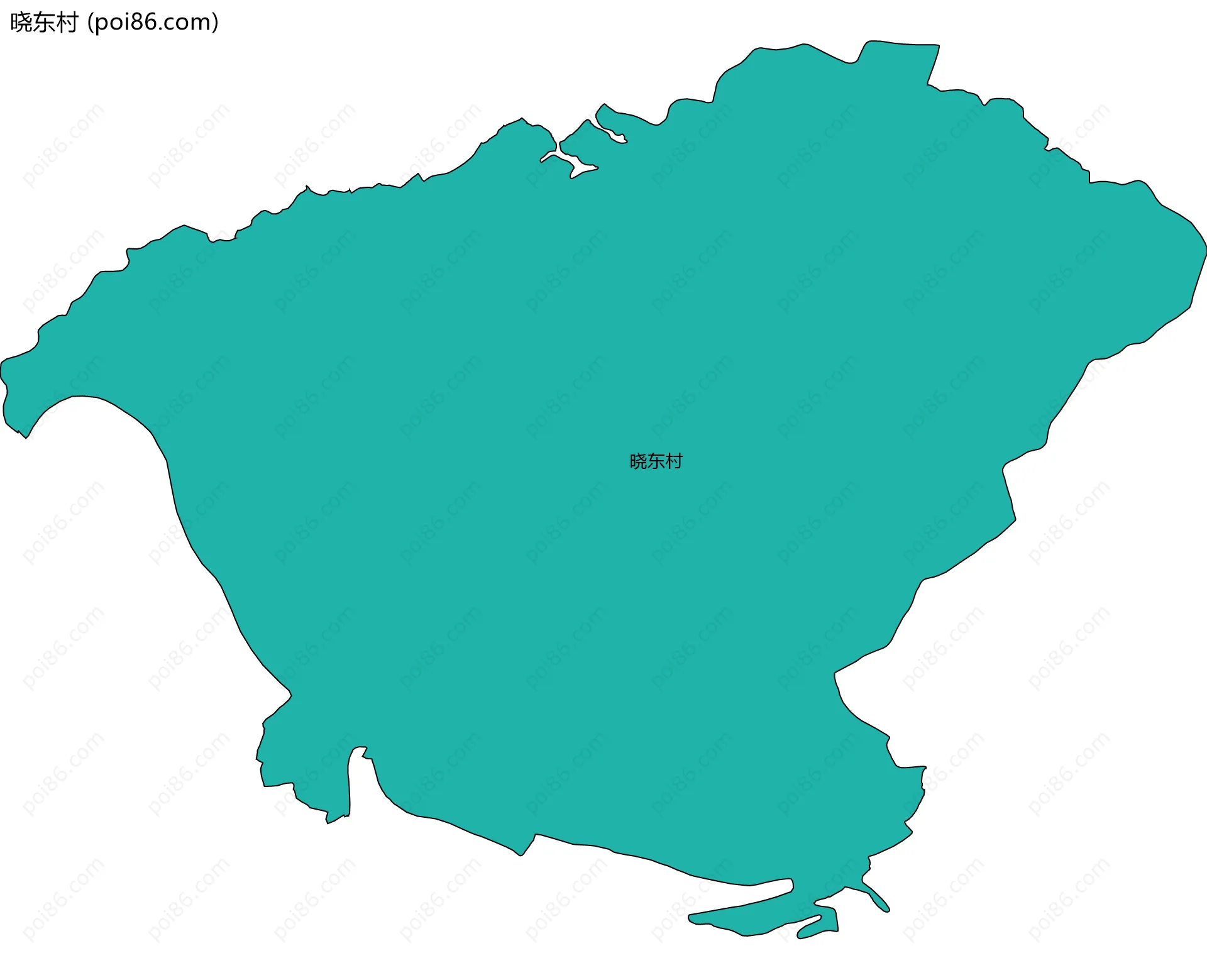 晓东村边界地图