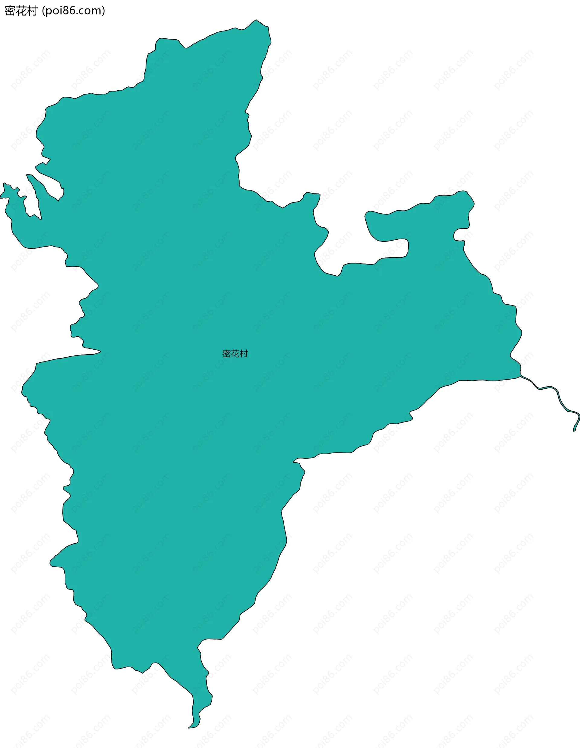 密花村边界地图