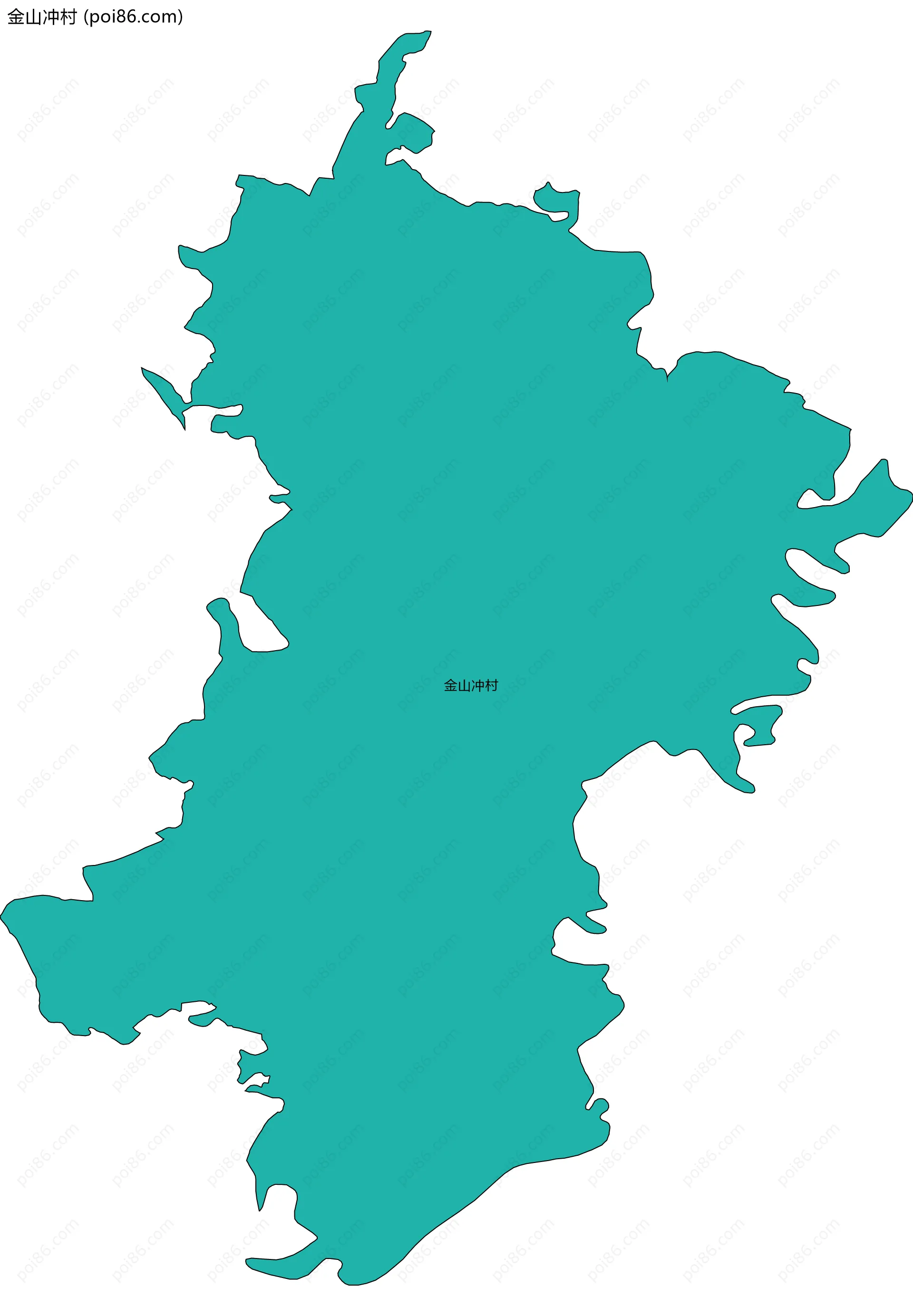 金山冲村边界地图