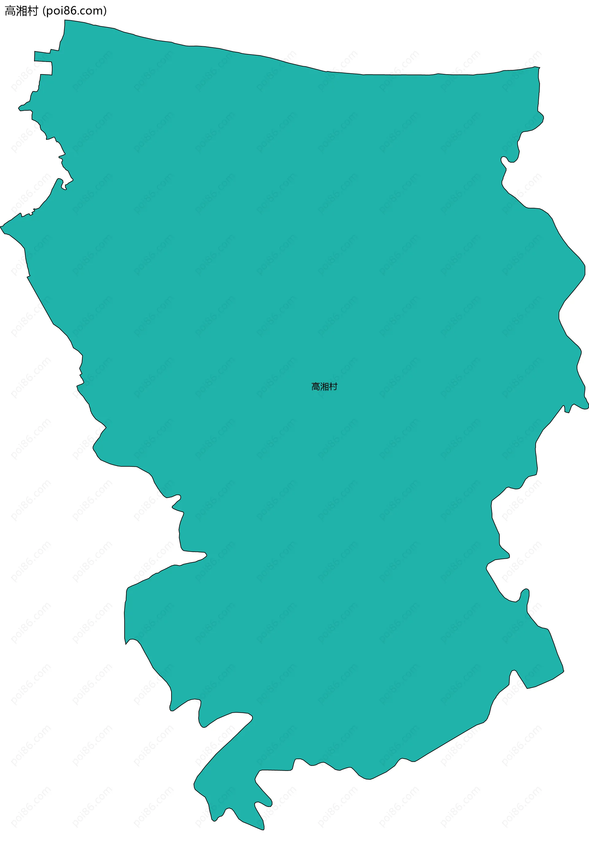 高湘村边界地图